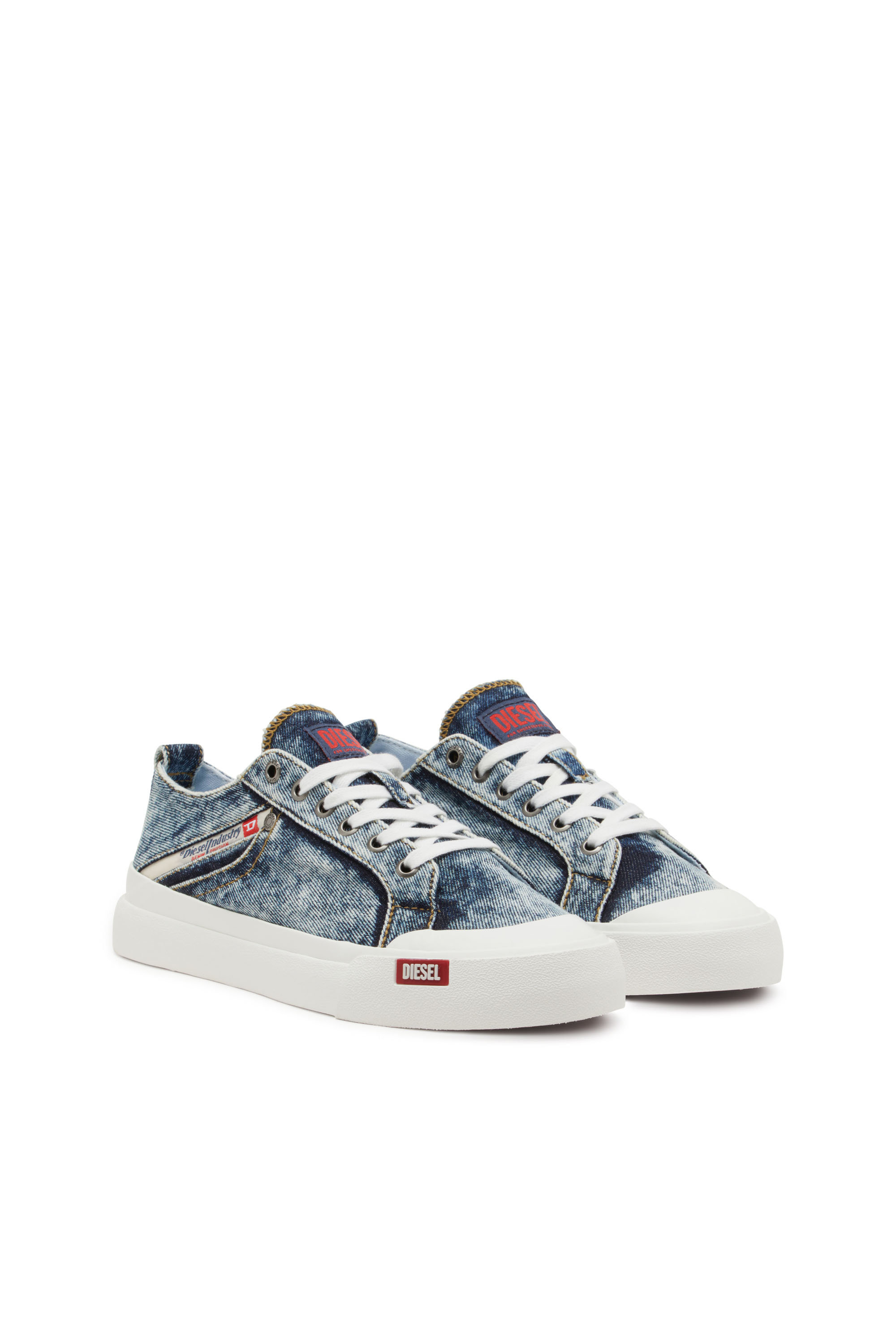 Diesel - S-ATHOS NMD LOW, S-Athos-Sneaker in denim con taschino Uomo in Blu - 2