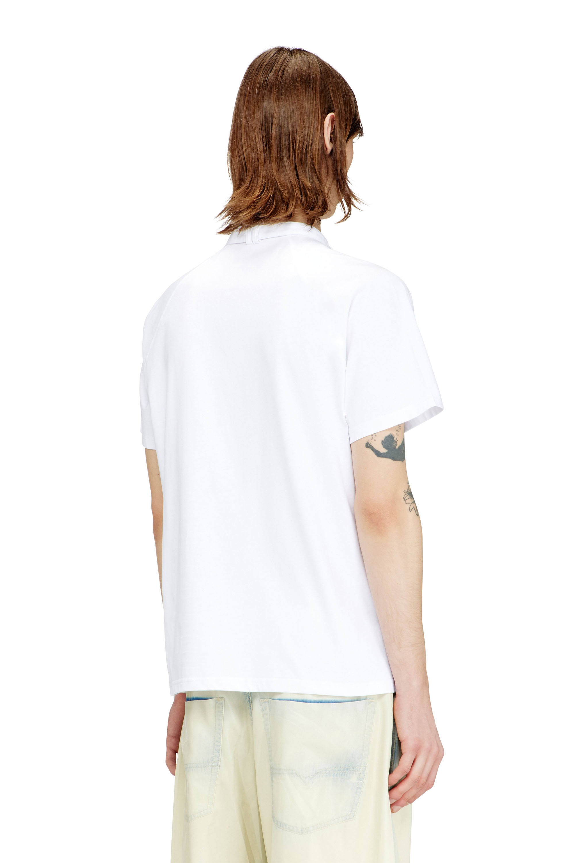 Diesel - T-KAUKO, T-shirt con cinturino biker Uomo in Bianco - 4