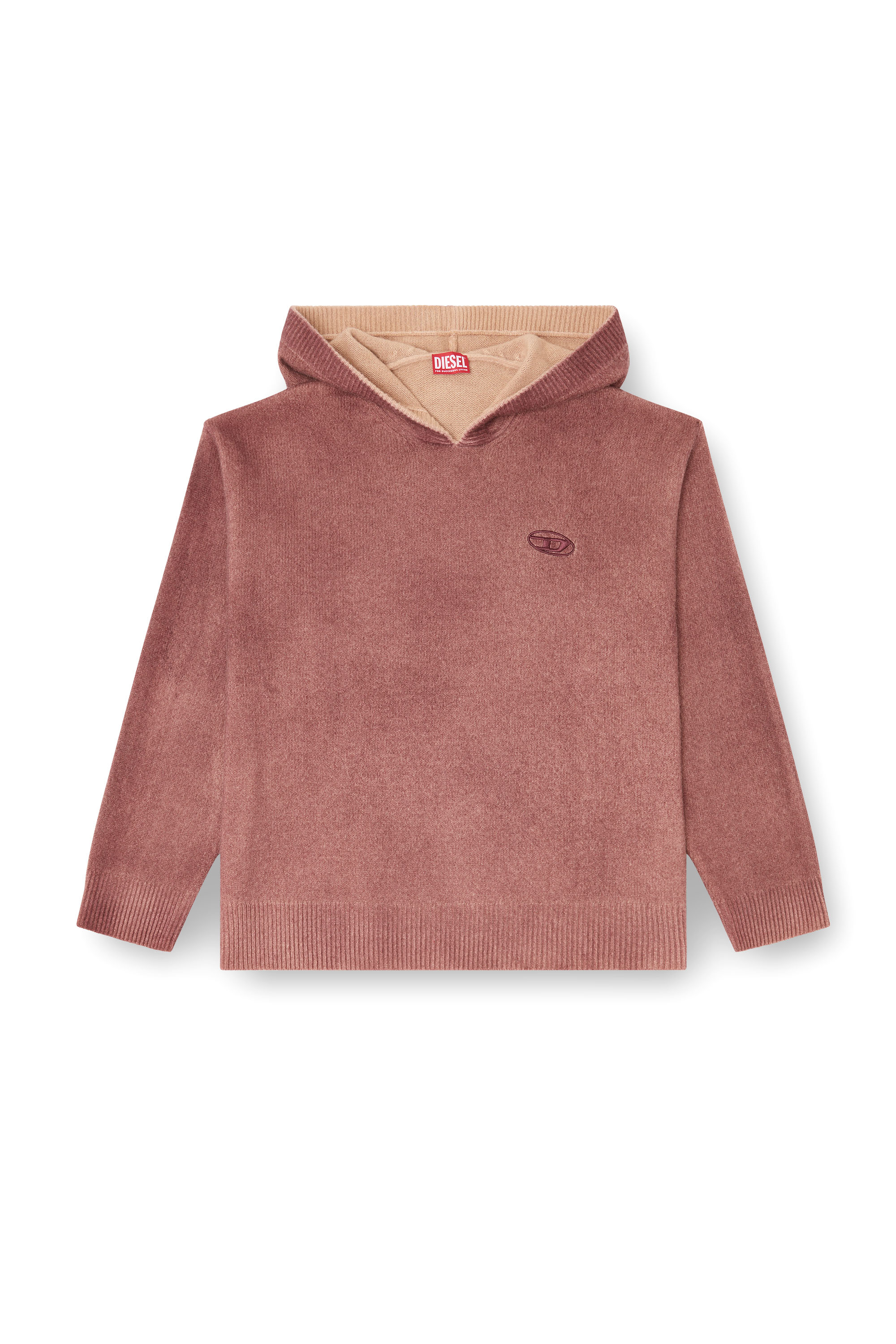 Diesel - K-PICKLED, Hoodie doppia tintura in maglia misto lana Uomo in ToBeDefined - 2