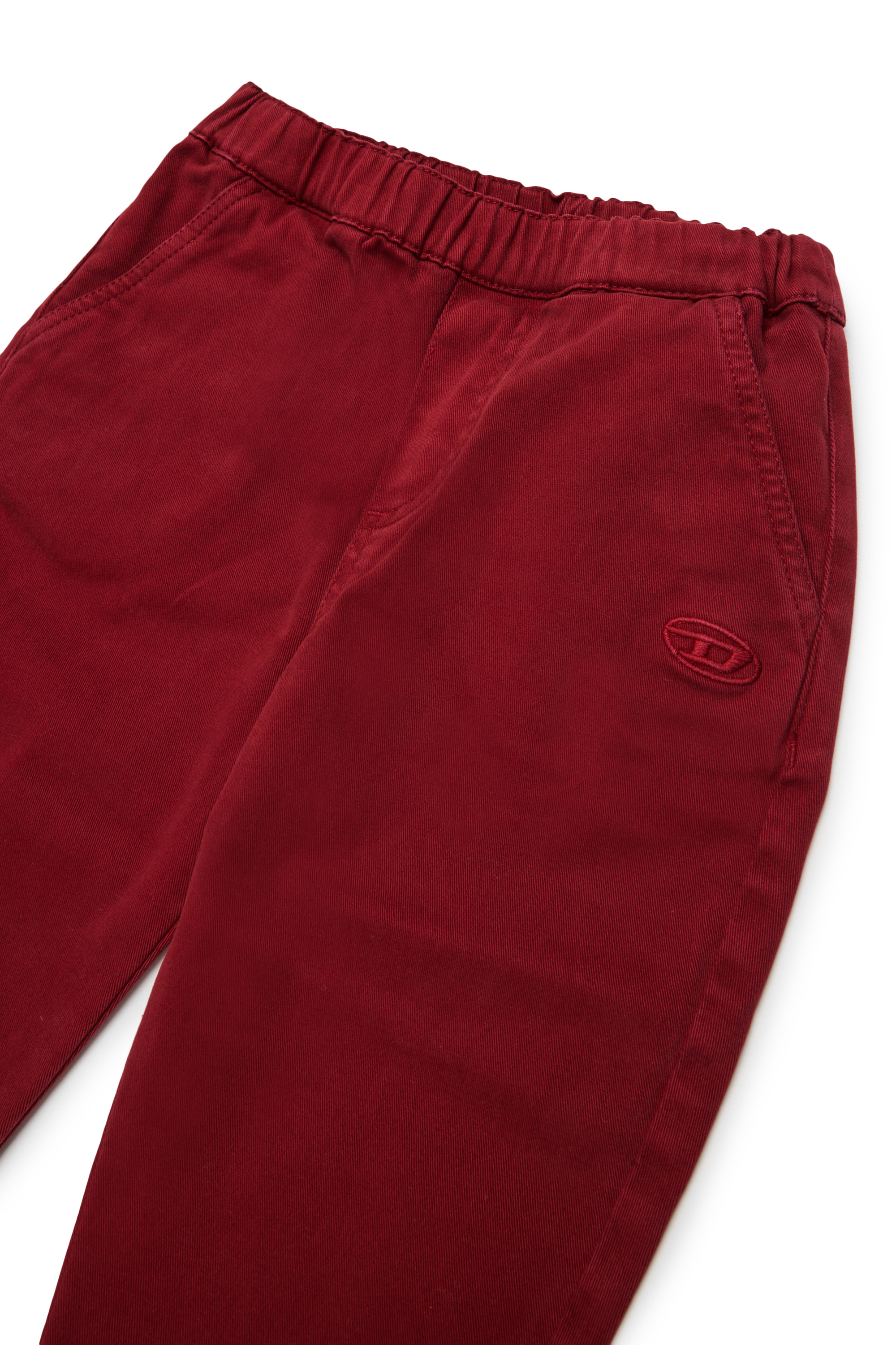 Diesel - PBADIB, Pantaloni in cotone con ricamo Oval D Donna in Rosso - 3