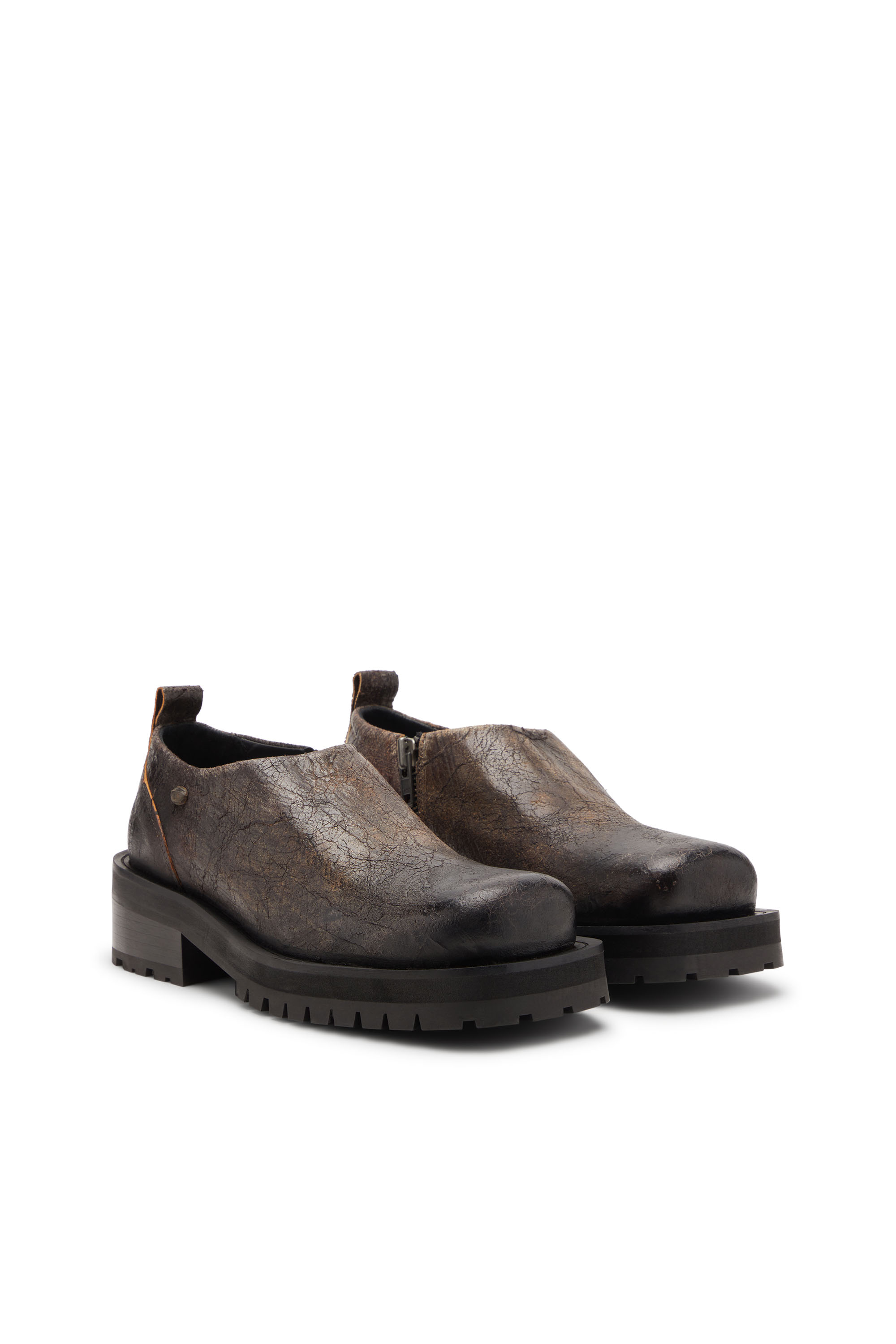 Diesel - D-TEXAN CLOG, D-Texan-Scarpa con zip in suede crackle Uomo in ToBeDefined - 2