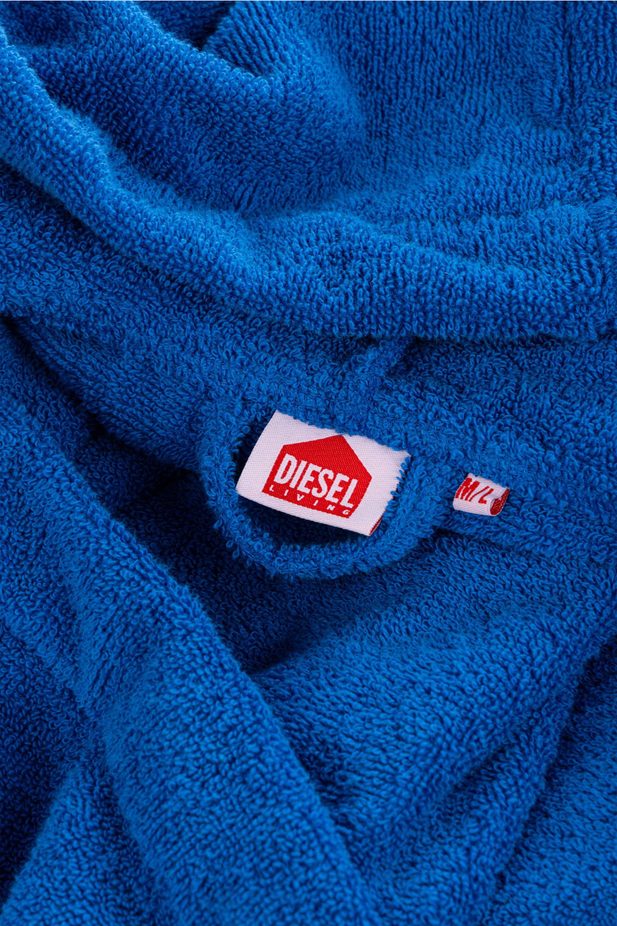 Diesel - 1015112 LOGO-COTTON BATHROBE SIZE M/L BL, Accappatoio in Spugna di Cotone, taglia M/L Unisex in Blu - 3
