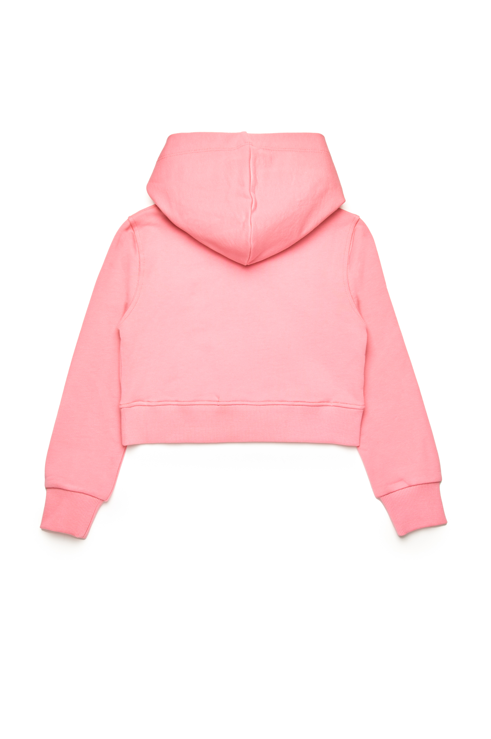 Diesel - SCUOREHOOD, Felpa cropped con cappuccio e logo a cuore Donna in Rosa - 2