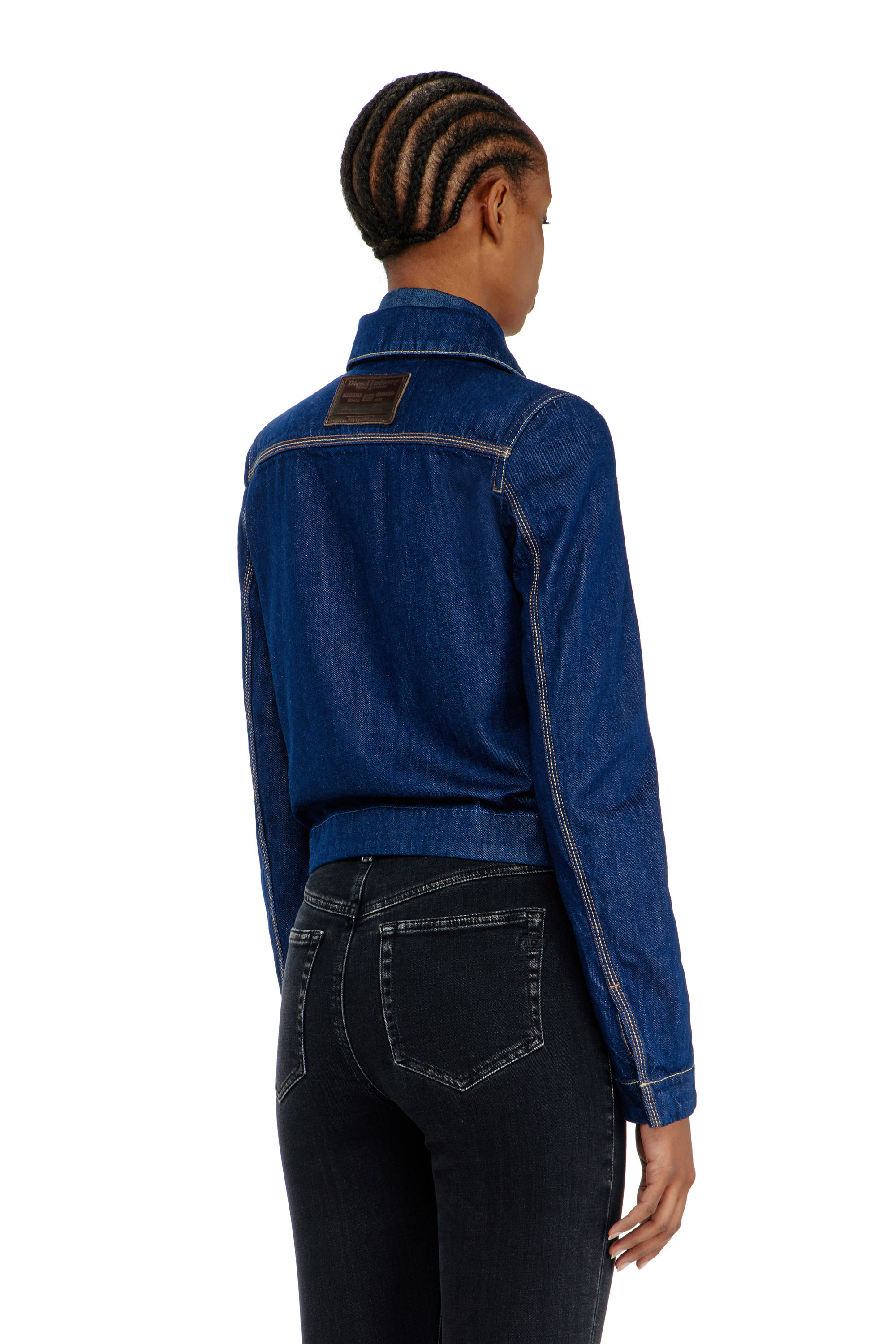 Diesel - DE-CORB, Giacca coach in denim rinse Donna in Blu - 3