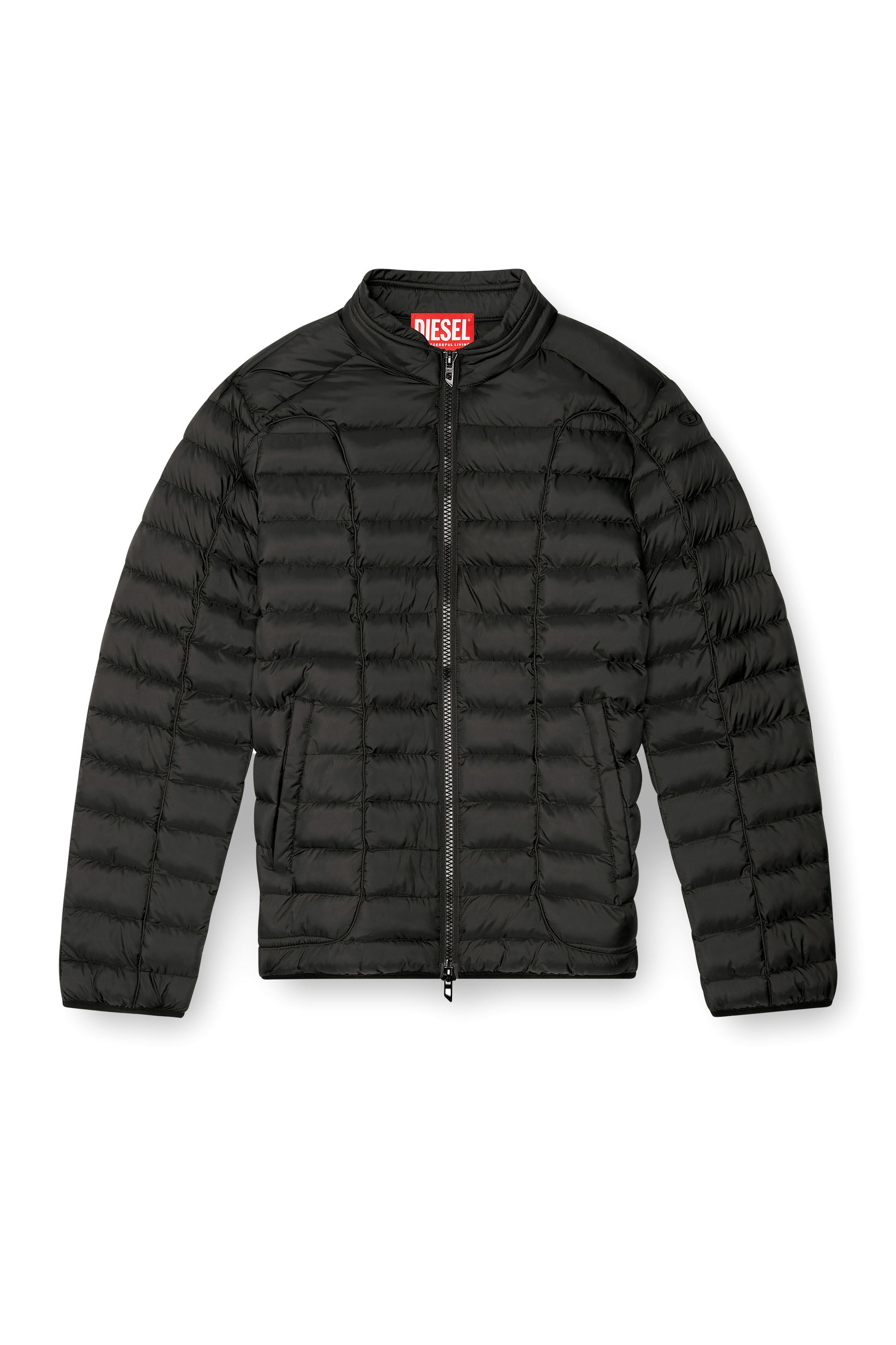 Diesel - W-PILOT, Piumino in nylon leggero Uomo in Nero - 3