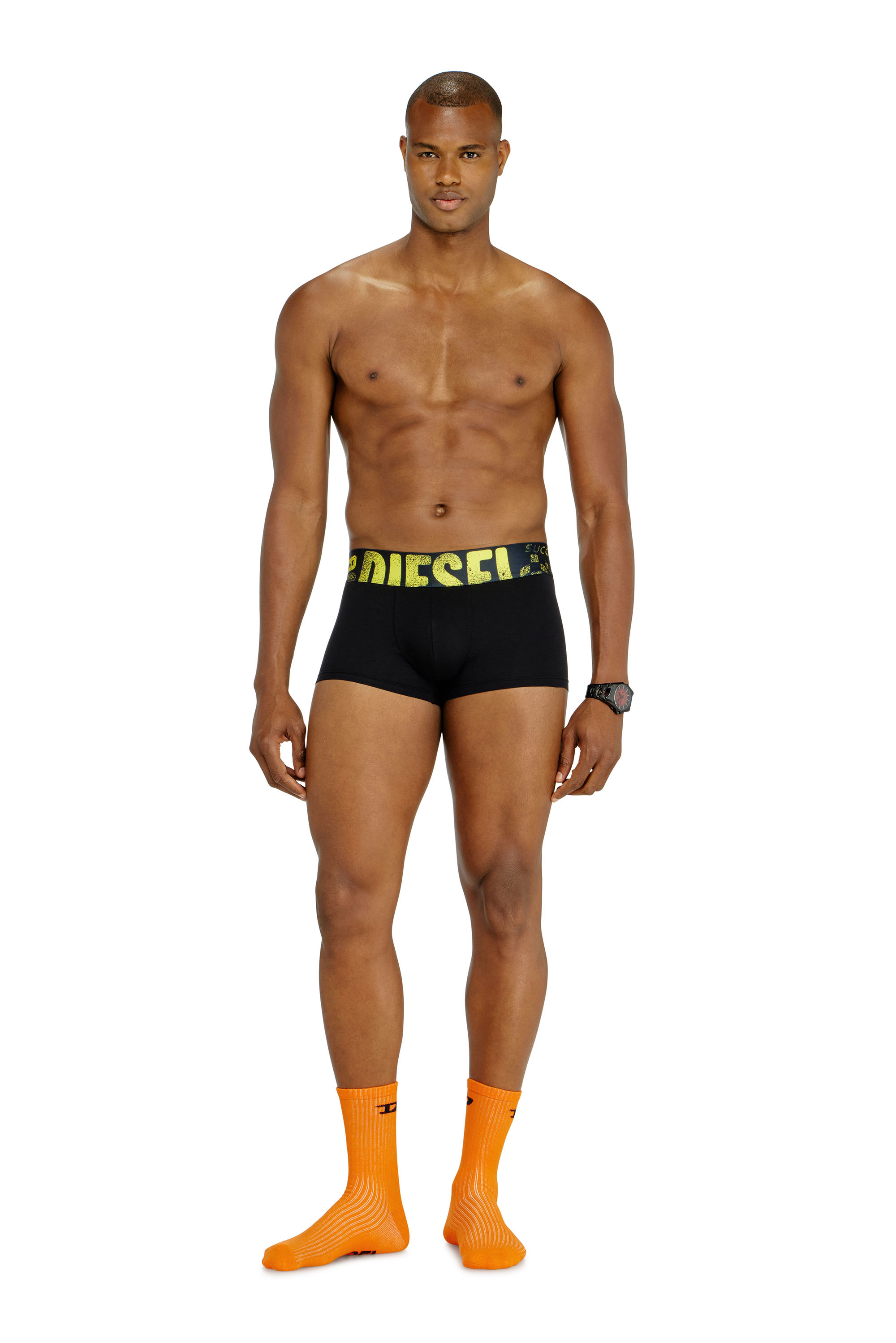 Diesel - UMBX-DAMIENTHREEPACK-5.5EL, Set da tre boxer stretch con logo multicolore Uomo in Multicolor - 3