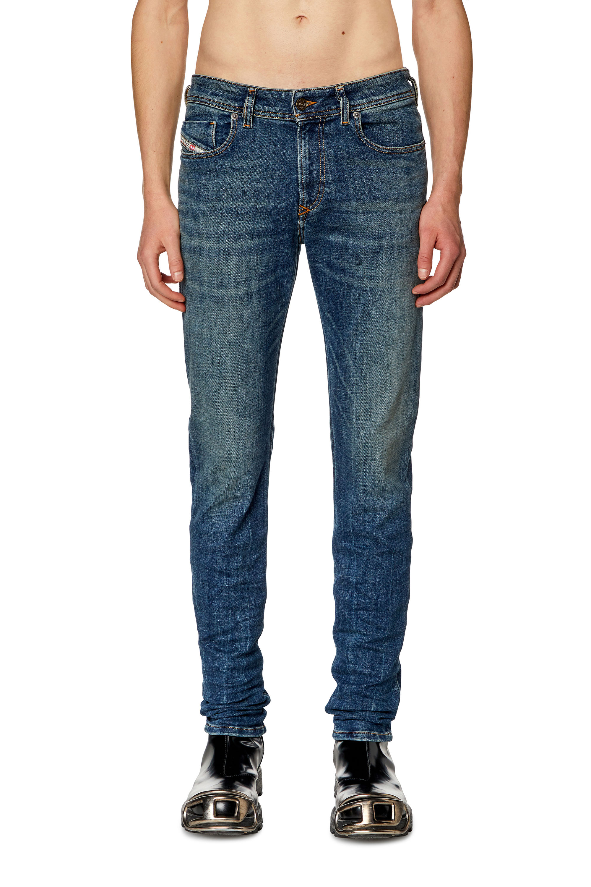 Skinny Jeans 1979 Sleenker 09H67, Blu Scuro Diesel - Skinny Jeans 1979 Sleenker 09H67 Uomo, Blu Scuro - Image 3