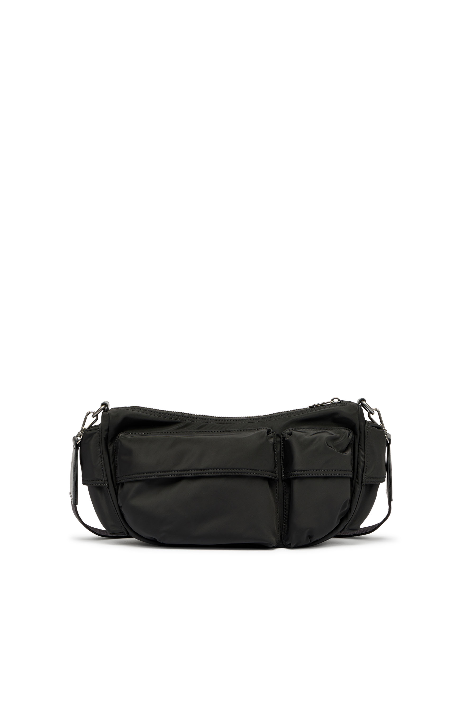 Diesel - MULTI-PKTS SHOULDER BAG X, Multi-Pkts-Borsa multitasche in tessuto utility Unisex in Nero - 2