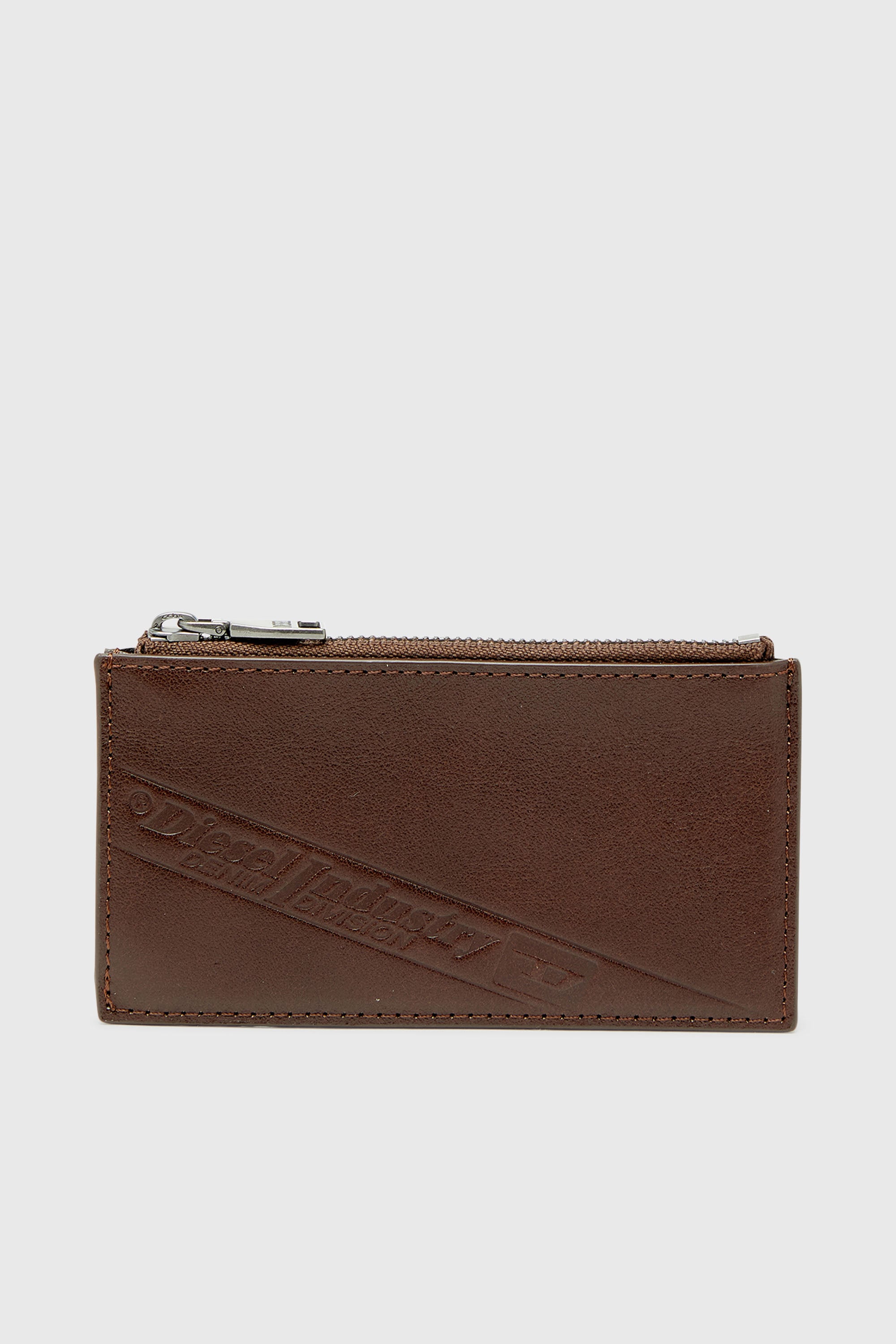 Diesel - FLAG-D CARD HOLDER III, Portatessere in pelle con chiusura a zip Uomo in Marrone - 1