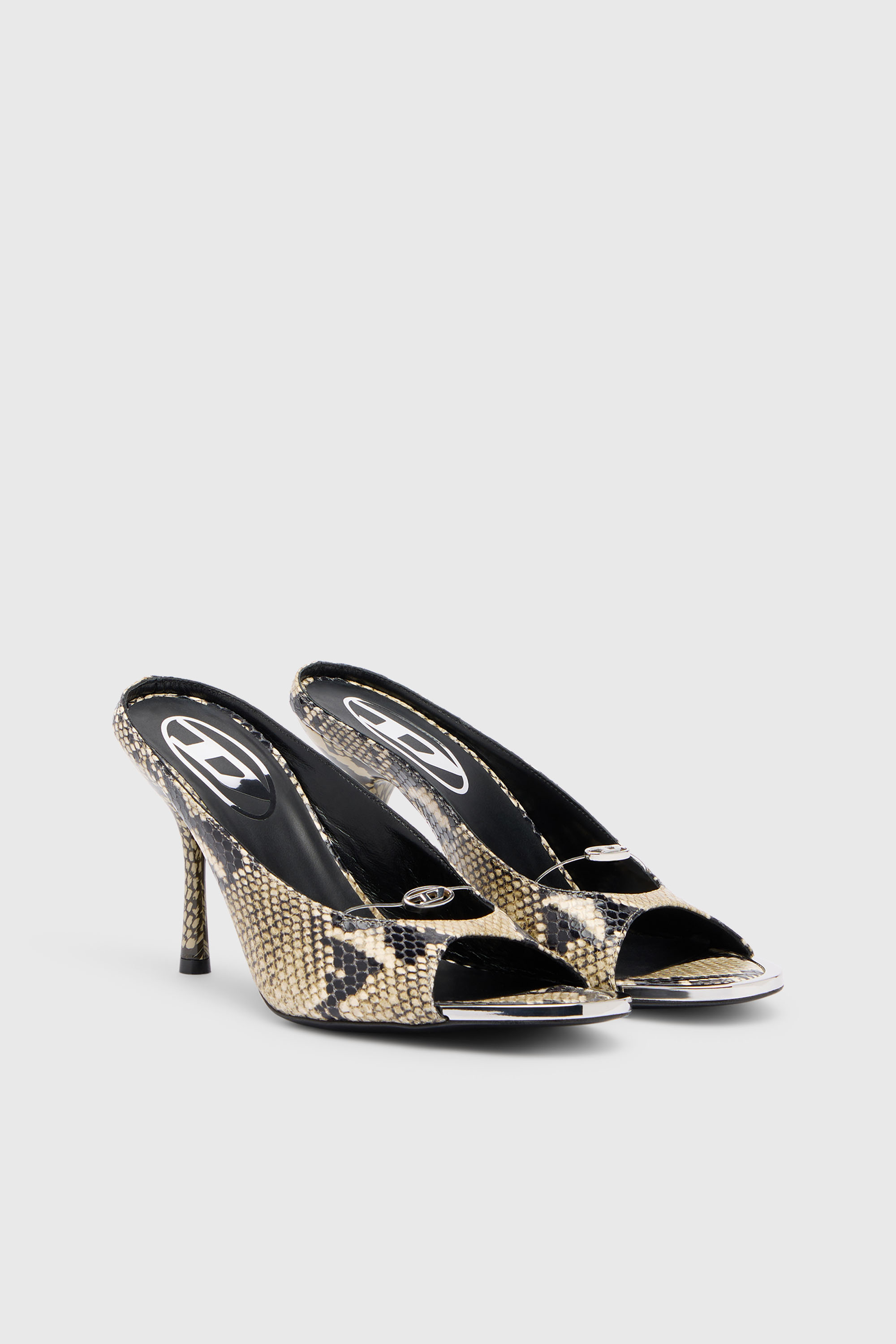 Diesel - D-DIAM'S SA 90, D-Diam's-Mule alte in pelle con Oval D galleggiante Donna in Multicolor - 2