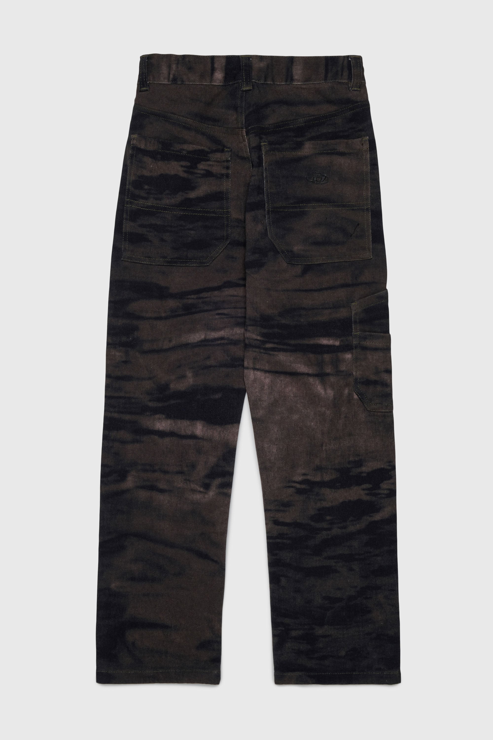 Diesel - PJAKE, Pantaloni in cotone stretch effetto striato Uomo in Verde - 2