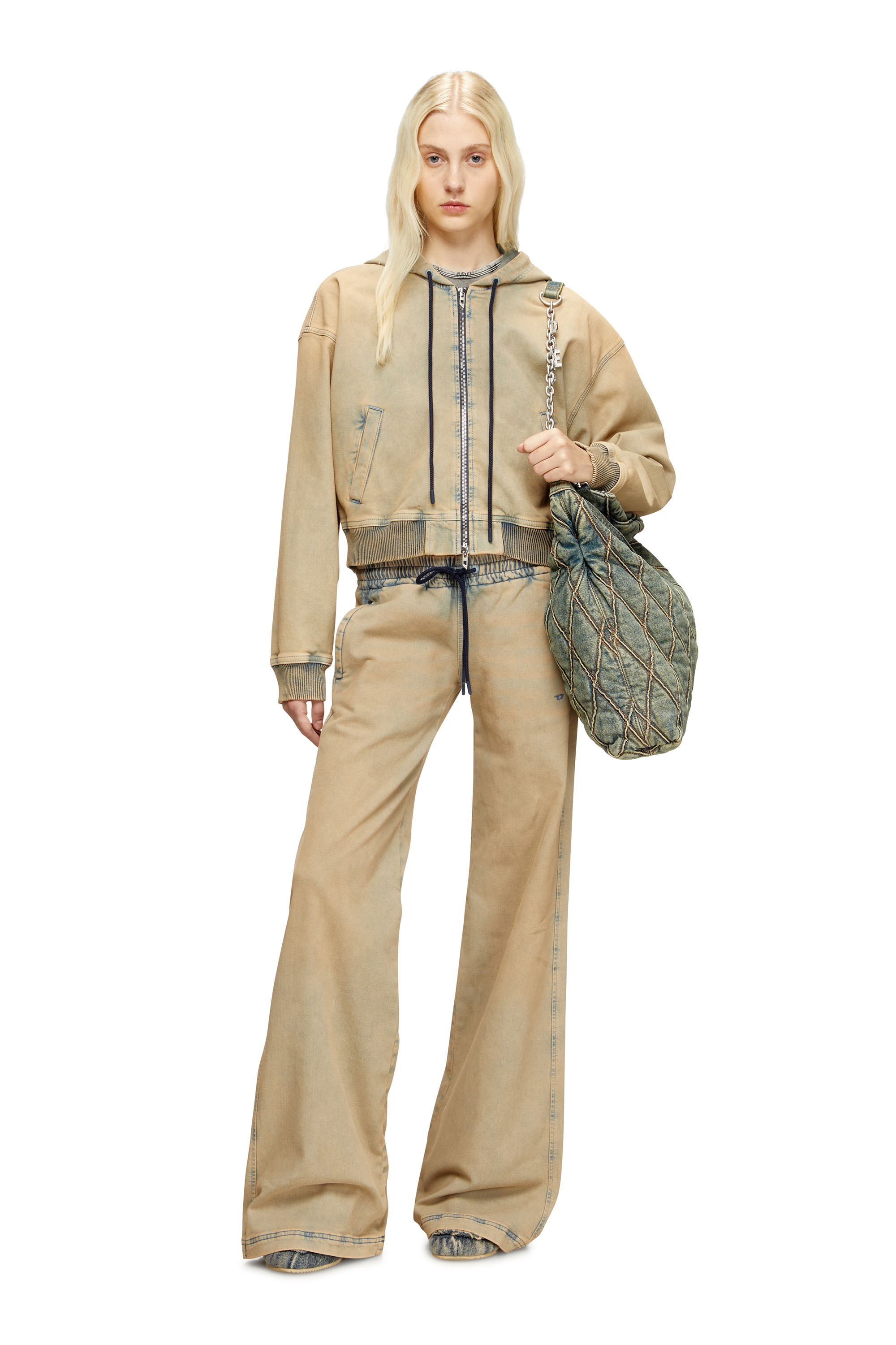 Diesel - Relaxed 2078 D-Ainty Joggjeans® 09M33 Donna, Blu/Beige - Image 2