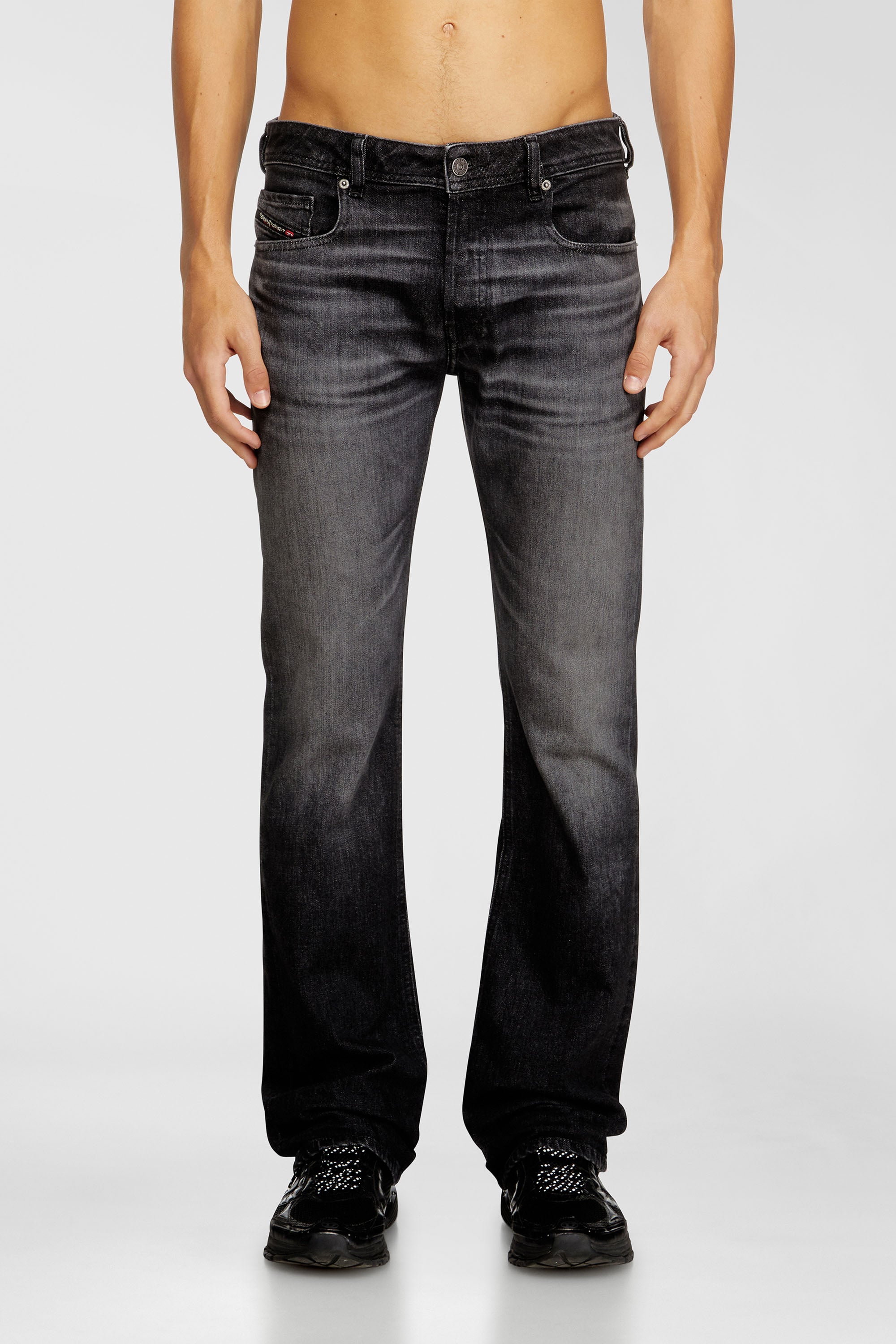 Diesel - Bootcut Jeans 2007 Zatiny 09N48 Uomo, Nero/Grigio scuro - Image 1