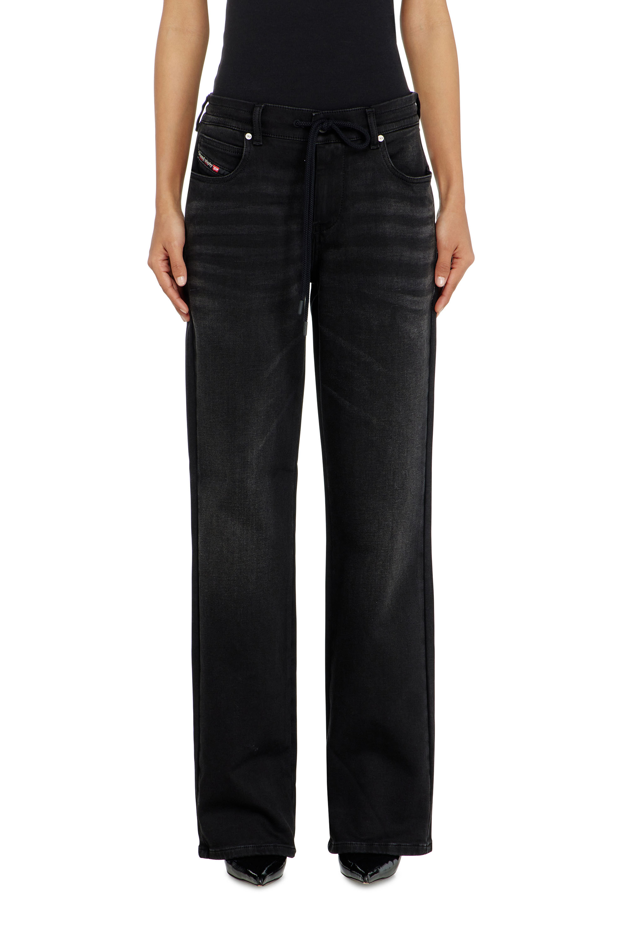 Diesel - Woman's Regular 2071 D-Meel Joggjeans&reg; 09P90, Black/Dark grey - 1