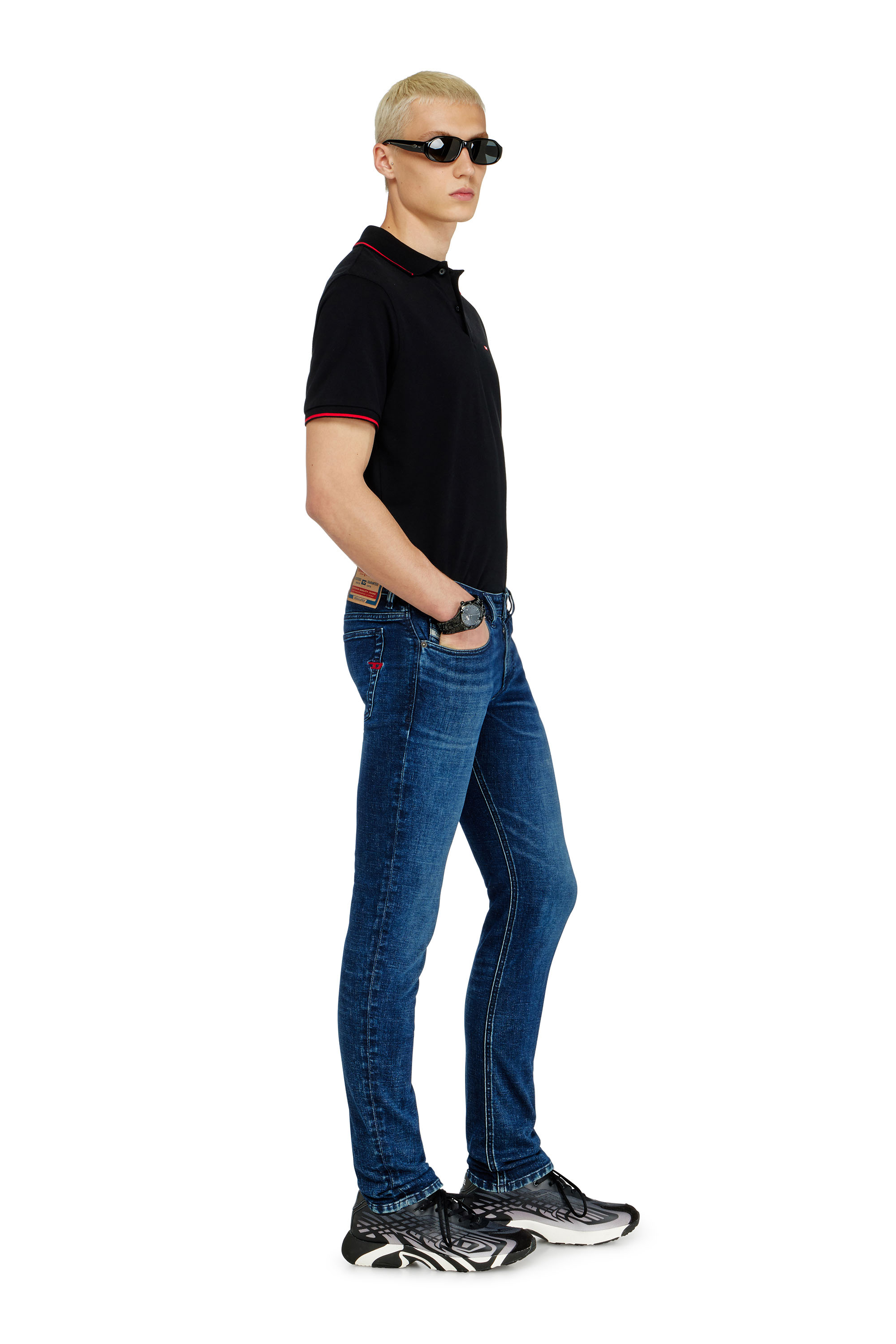 Diesel - Skinny Jeans 1979 Sleenker 0KBBD Uomo, Blu Scuro - Image 4