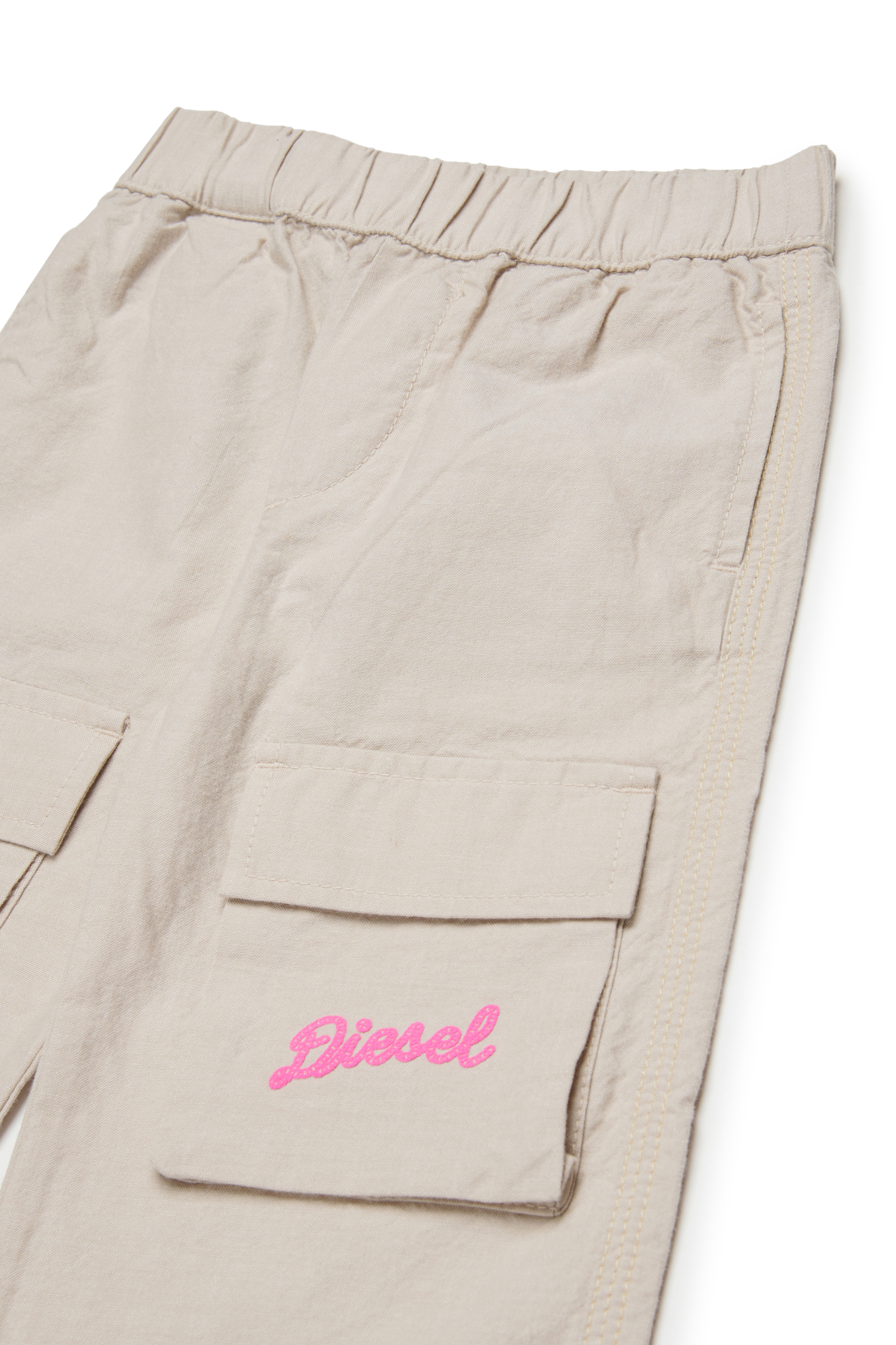 Diesel - POLDYB, Pantaloni in cotone con tasche cargo Donna in Bianco - 3