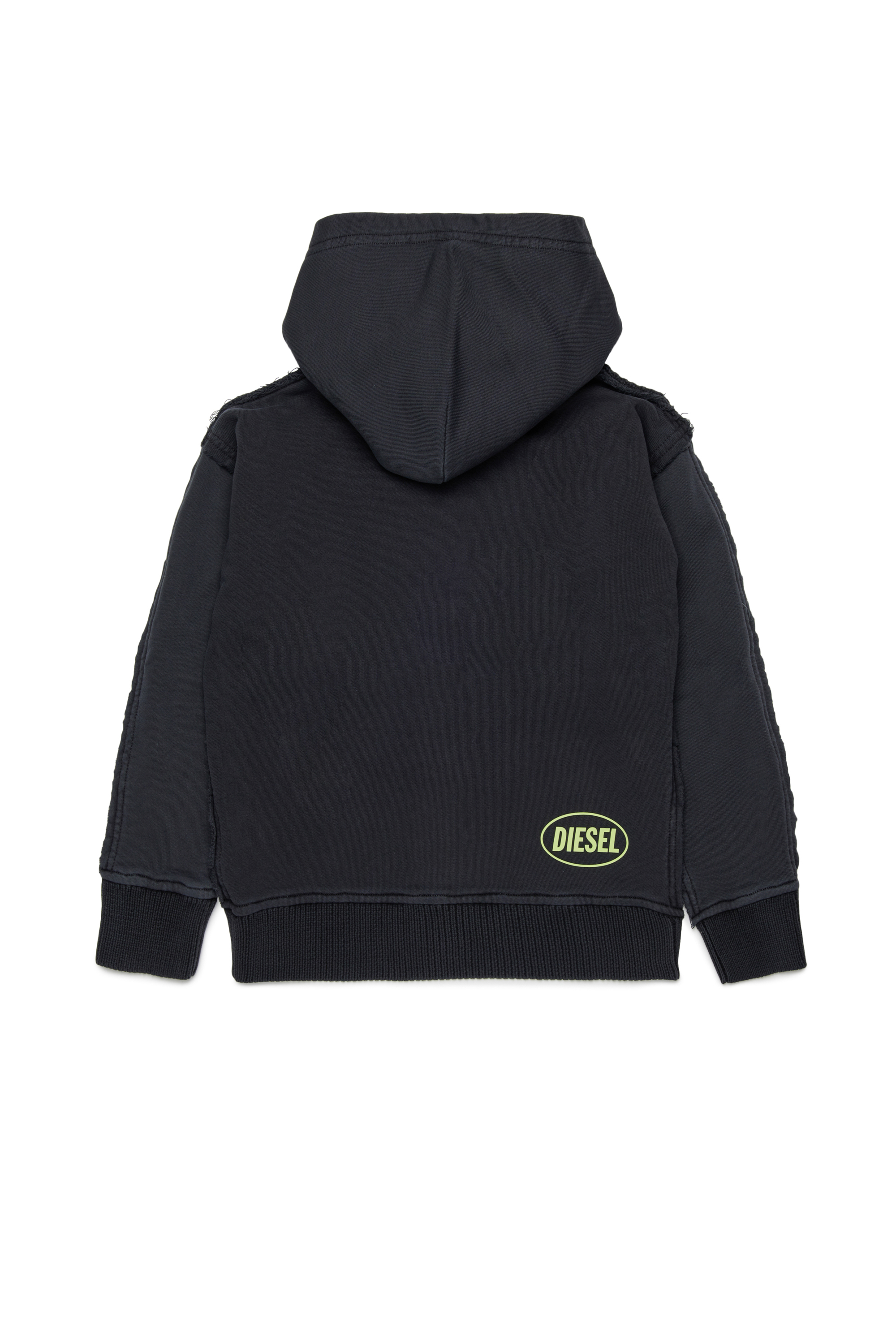 Diesel - KOBERTO OVER, Hoodie in cotone con zip Uomo in Nero - 2