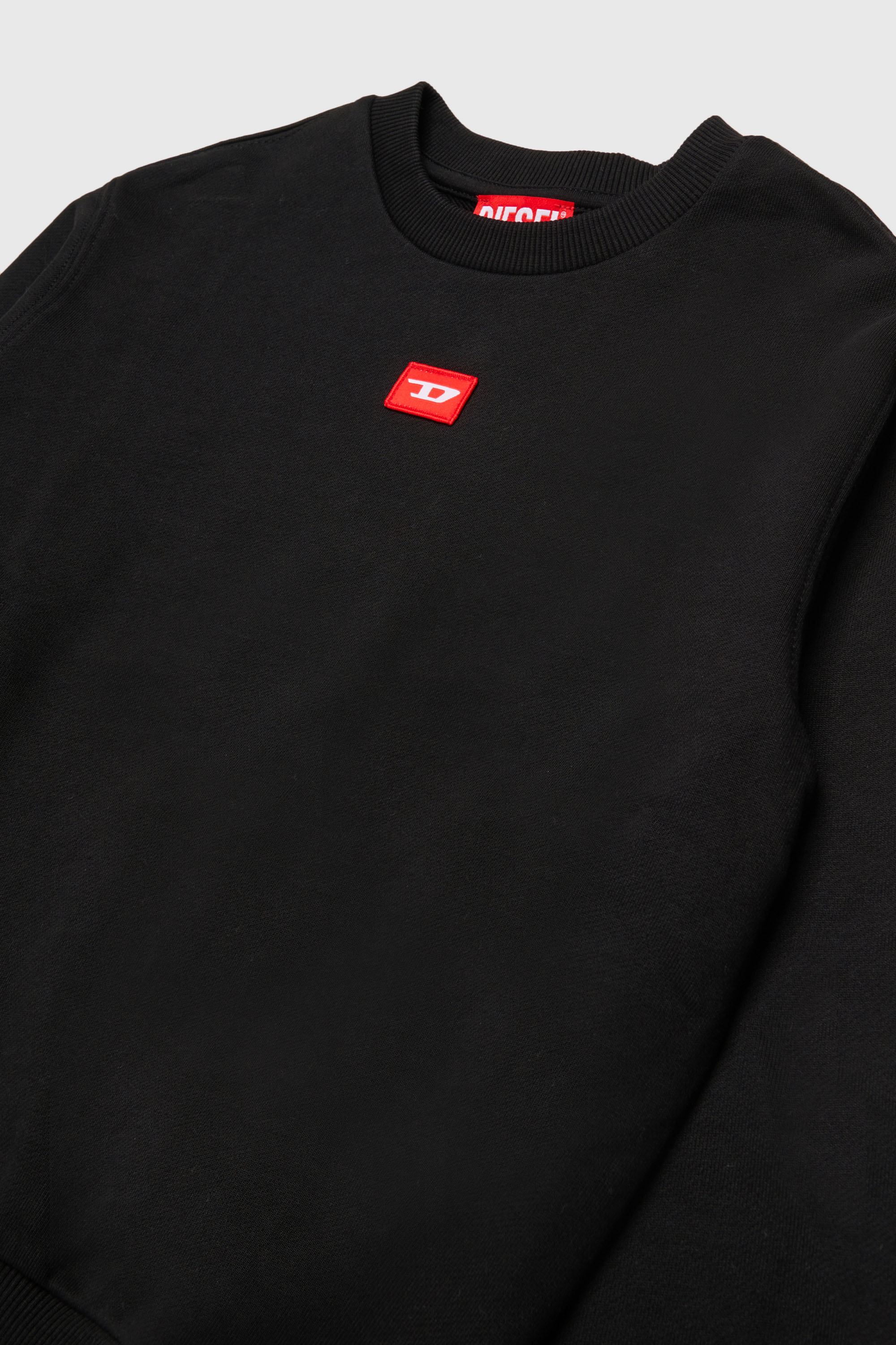 Diesel - SXGIN OVER, Felpa con piccolo logo applicato Unisex in Nero - 3