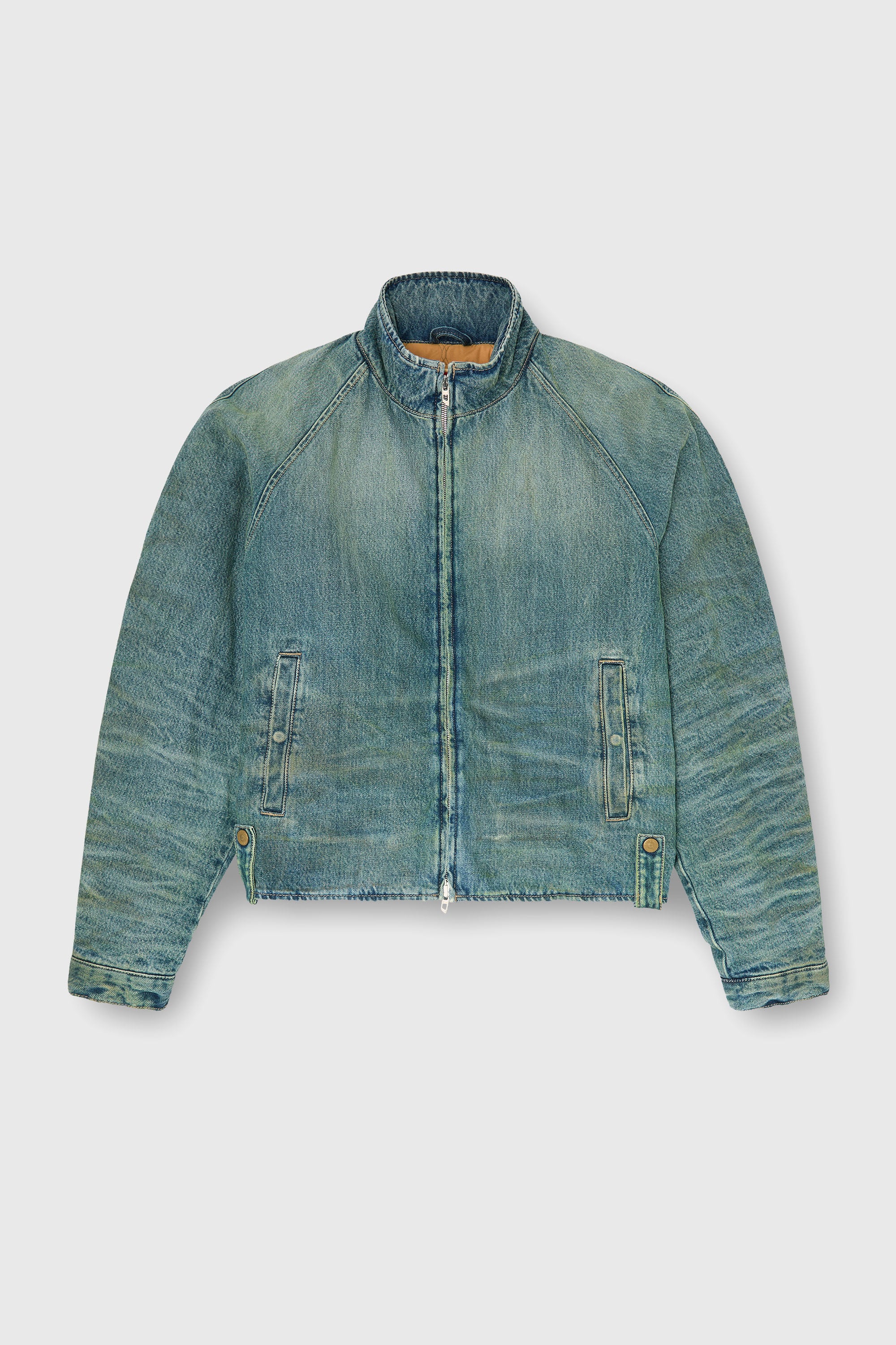 Diesel - D-BARUS-FSJ2, Giacca imbottita in denim effetto sporco e stropicciato Uomo in Blu - 2