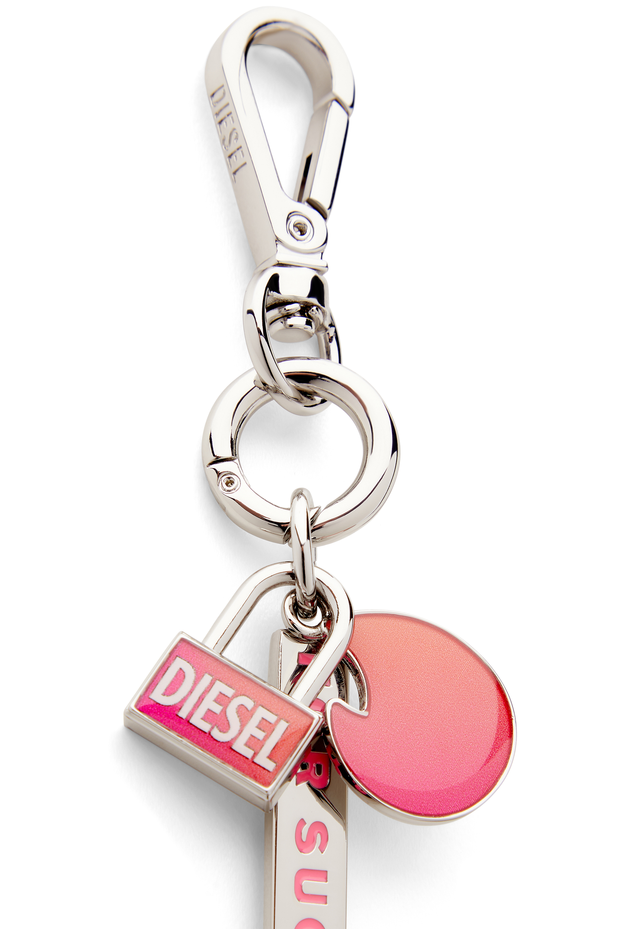Diesel - TINDER CHARM, Portachiavi metallico degrad&eacute; Unisex in Argento - 4