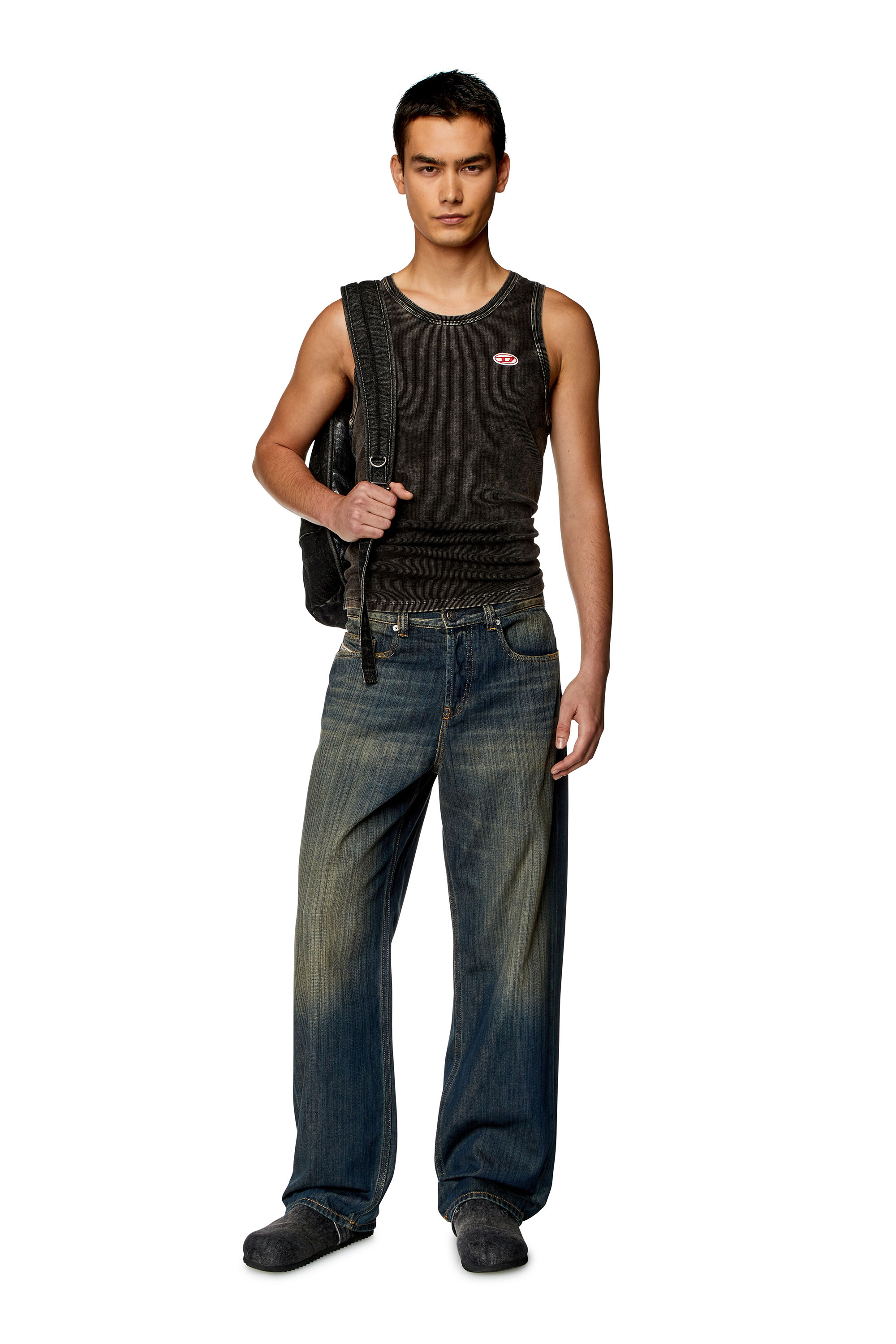 Diesel - Uomo Straight Jeans 2001 D-Macro 09I20, Blu Scuro - Image 2