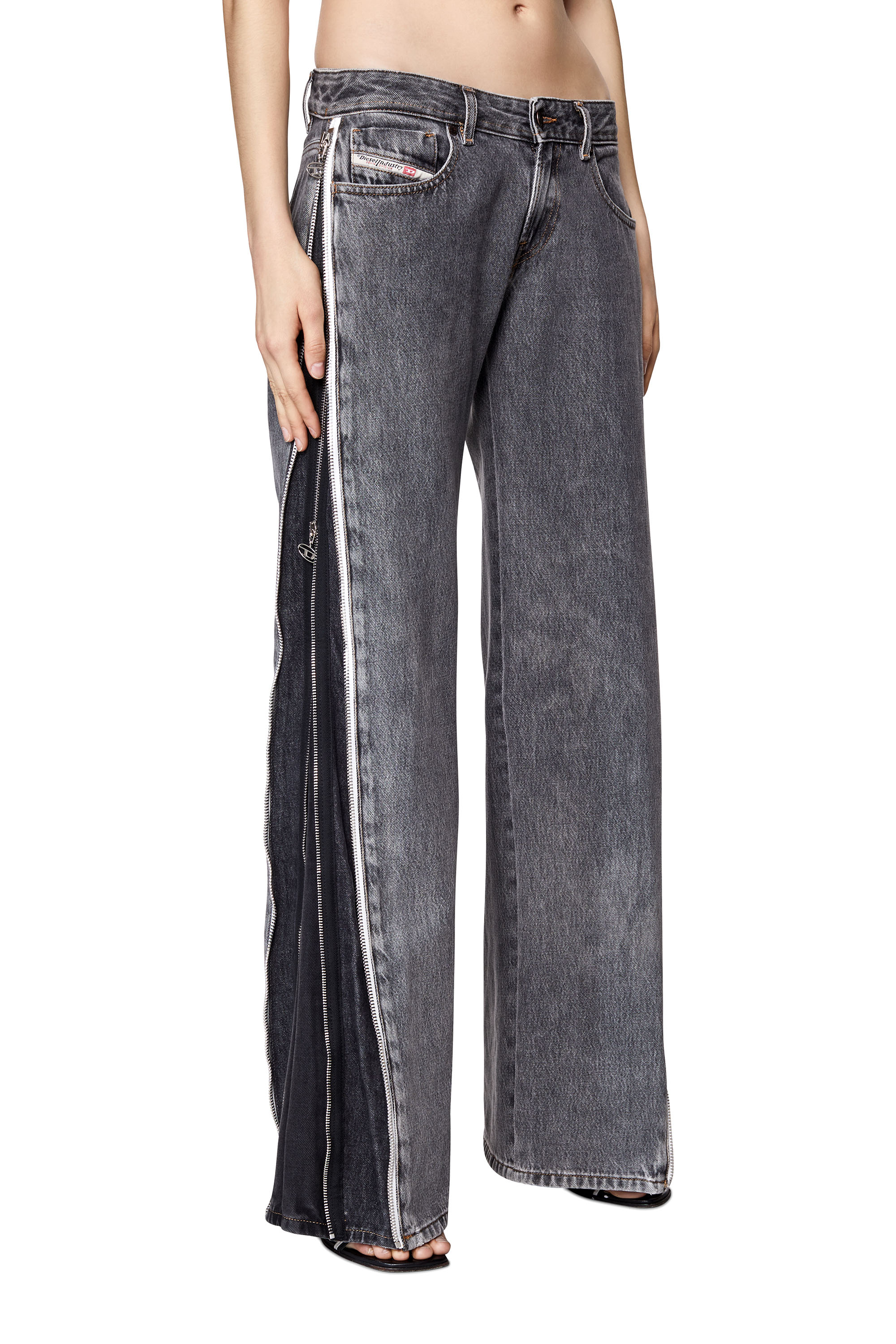 Diesel - 2002 09D18 Straight Jeans, Nero/Grigio scuro - Image 4