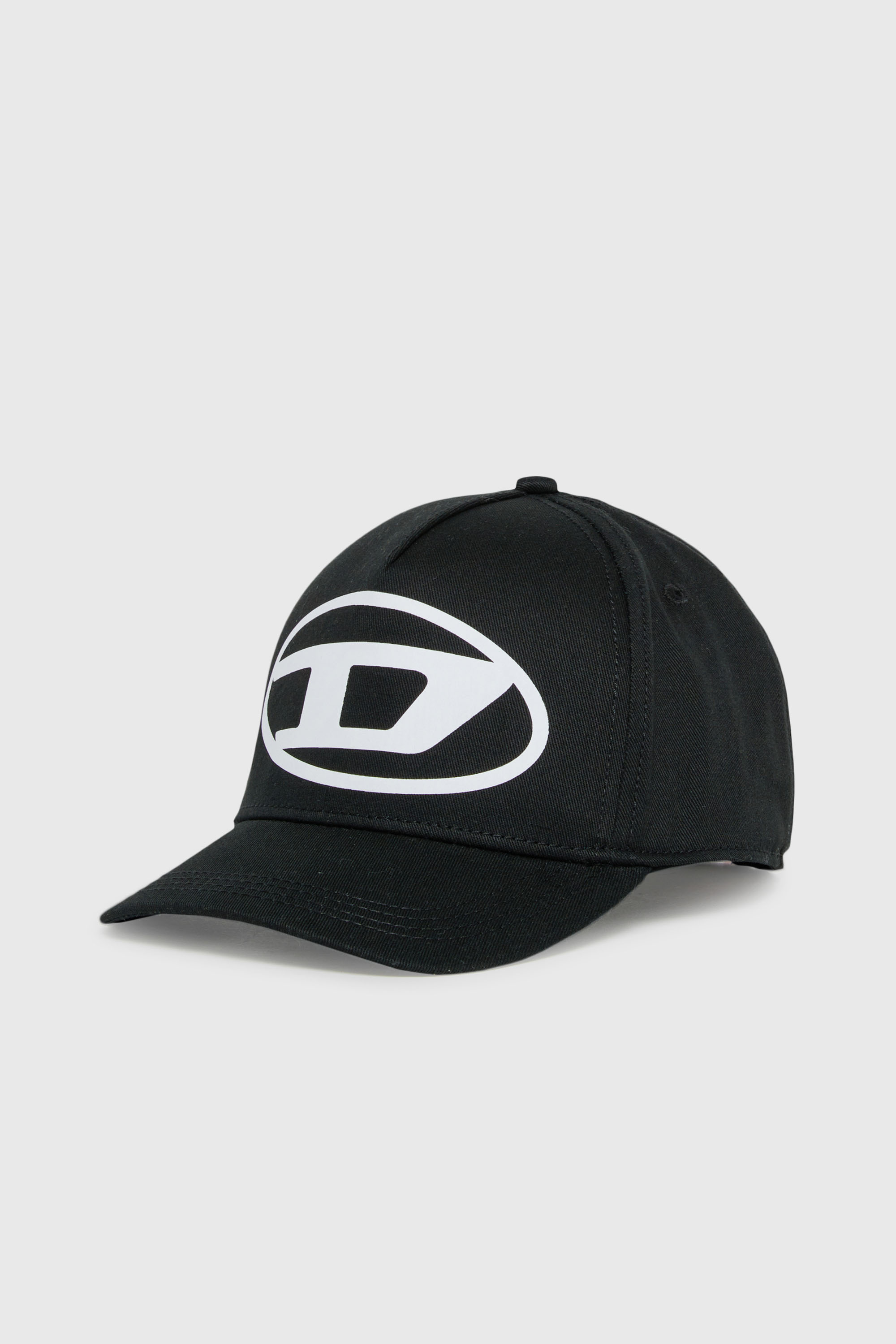 Diesel - FLIMO, Cappellino da baseball con stampa Oval D logo Uomo in Nero - 1