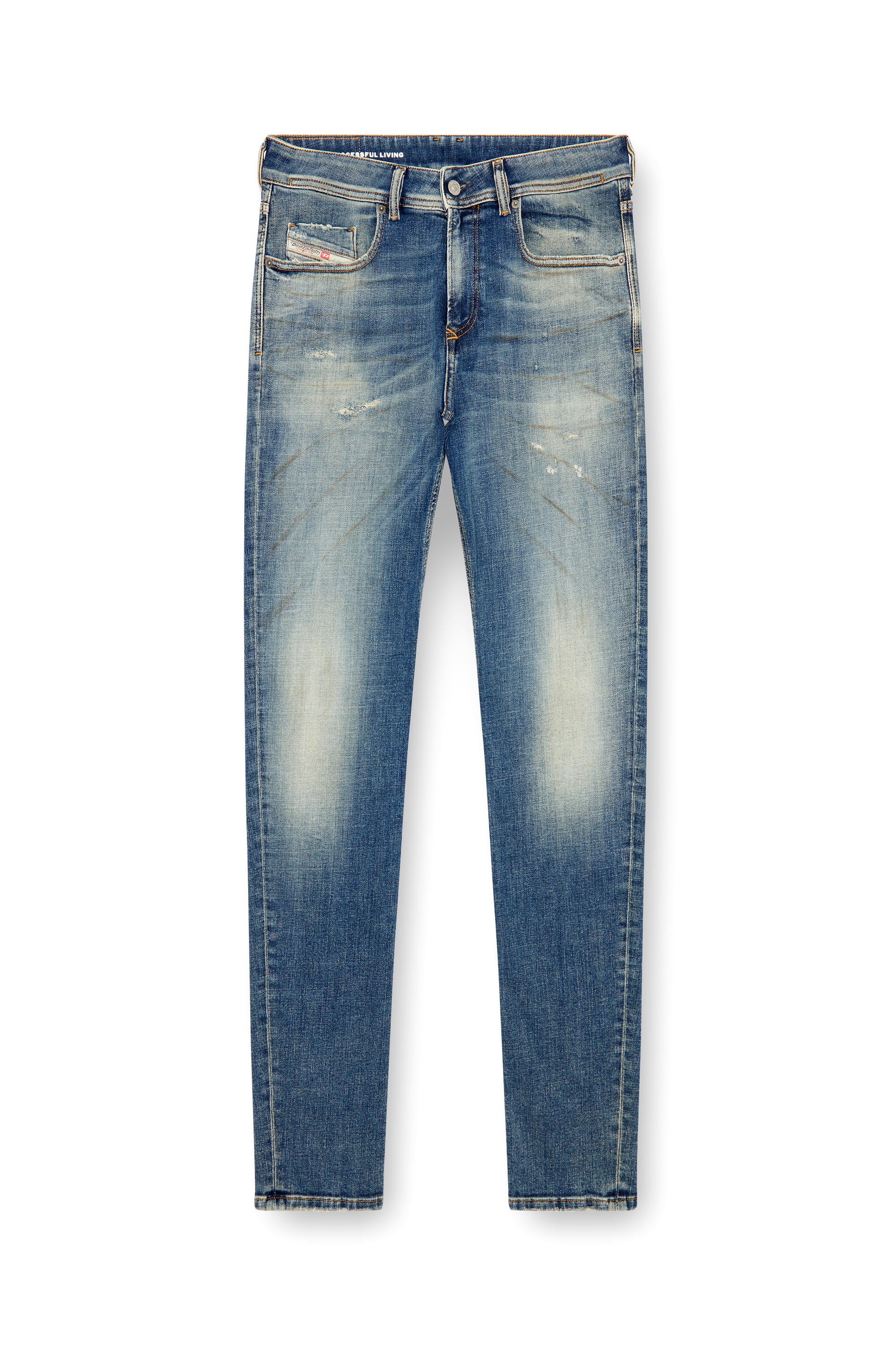 Diesel - Skinny Jeans 1979 Sleenker 09J22 Uomo, Blu medio - Image 3