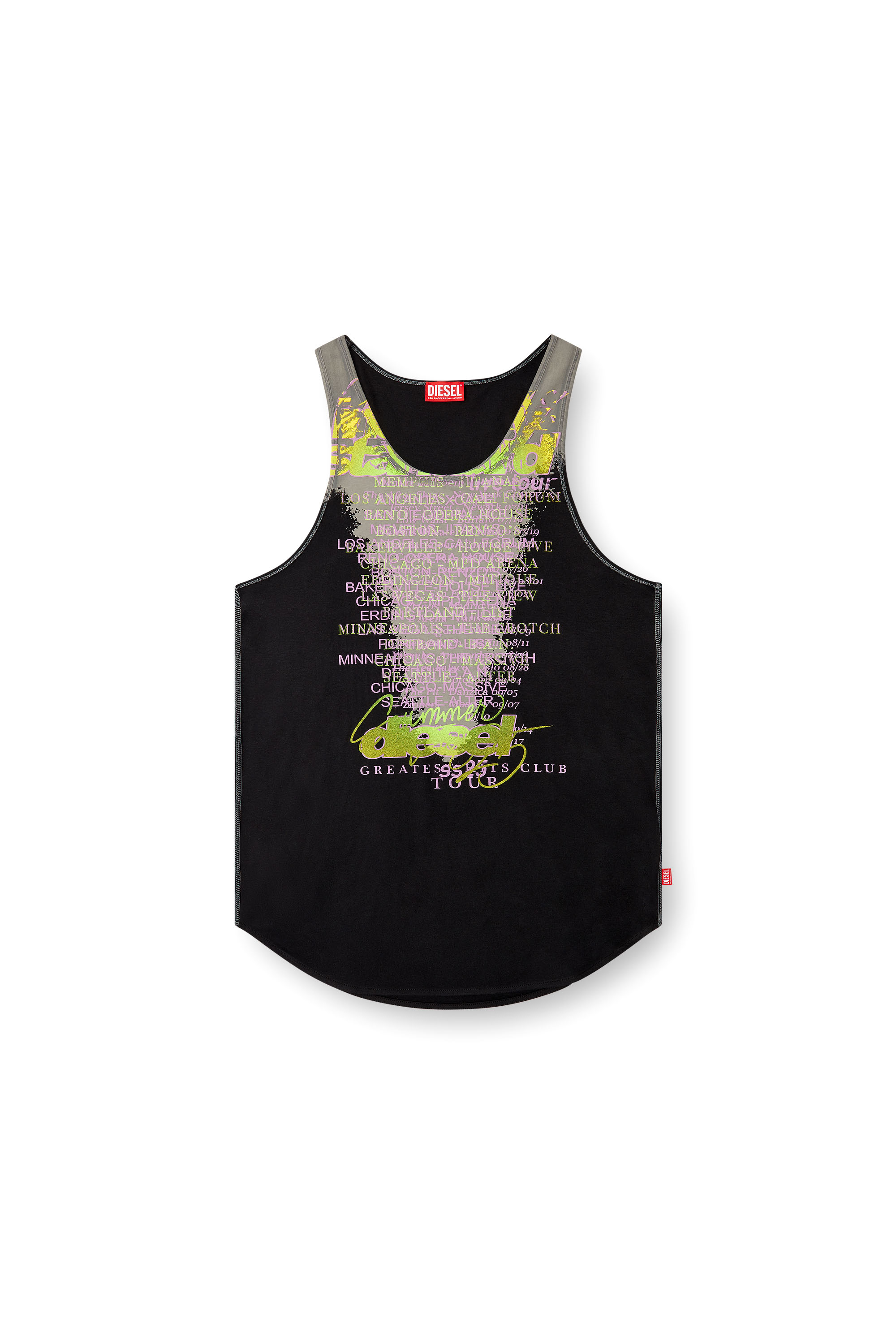 Diesel - T-SHAN, Unisex's Tank top with lyrics print in Black - 4
