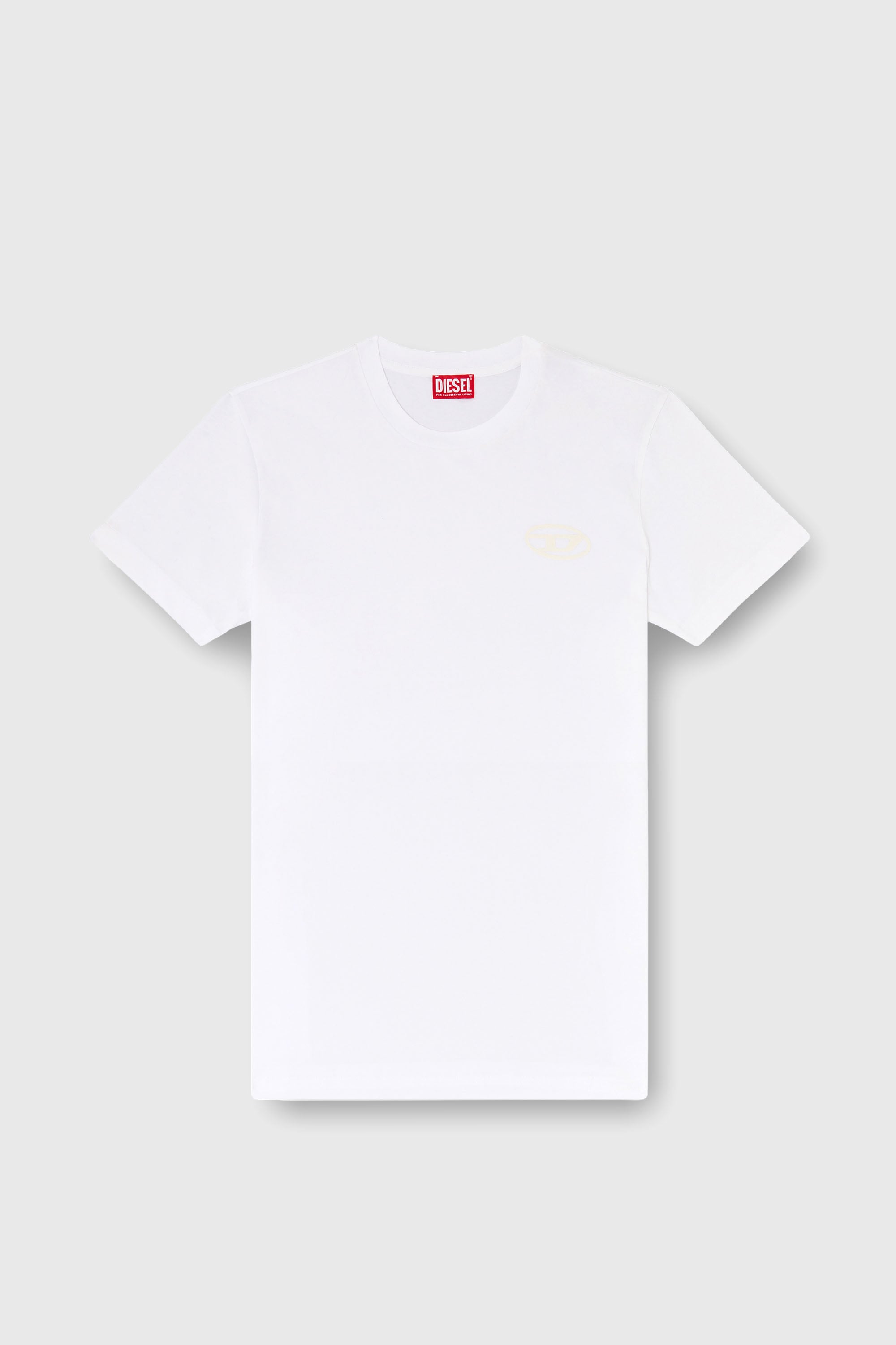 Diesel - T-DIEGO-T92, T-shirt in cotone con logo Oval D Uomo in Bianco - 2