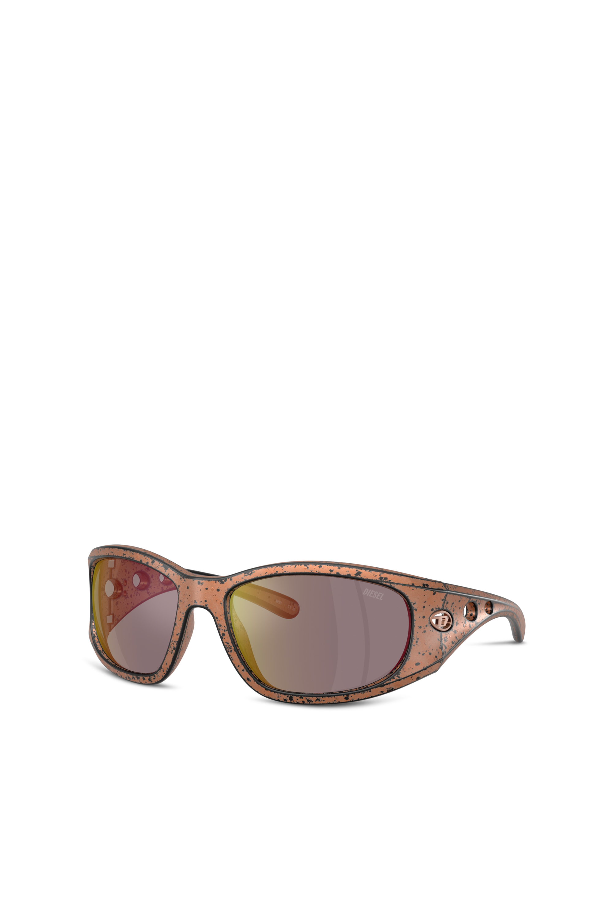 Diesel - 0DL3012U, Occhiali da sole rettangolari Unisex in Marrone - 1