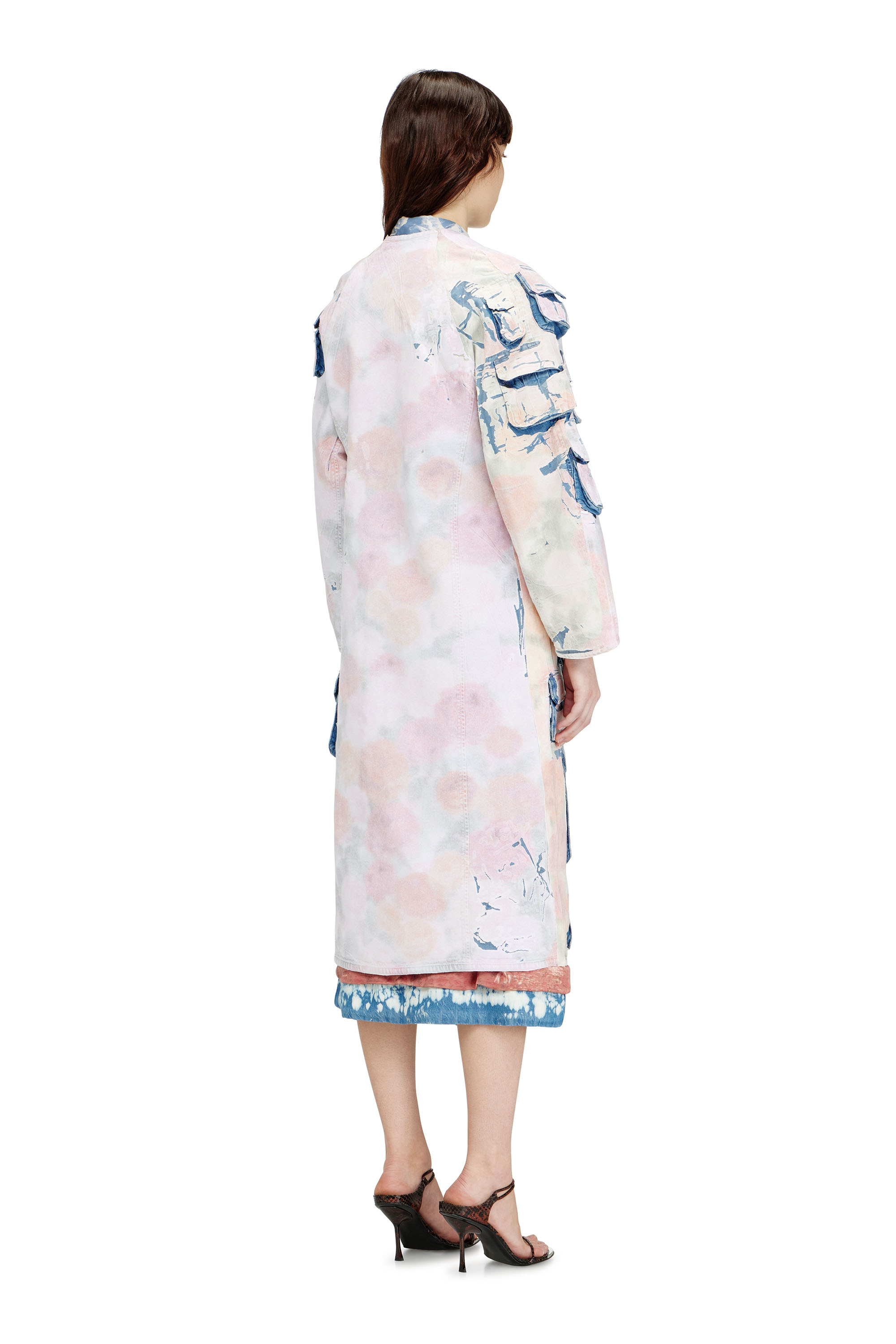 Diesel - DE-SELDOR-FSI, Cappotto in denim e jersey peel-off Donna in Multicolor - 4