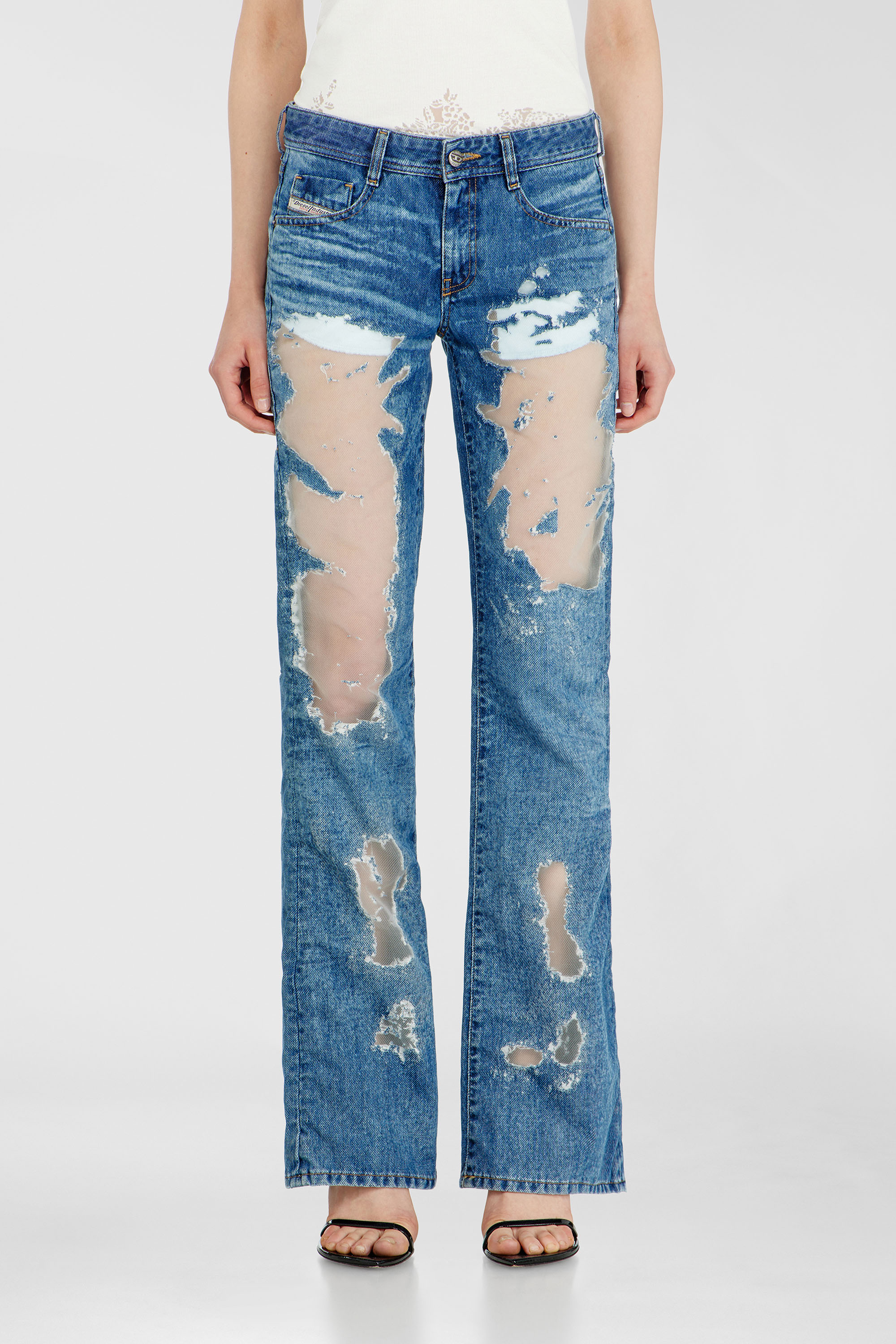 Diesel - Bootcut Jeans 1969 D-Ebbey 068ZH Donna, Blu medio - Image 1