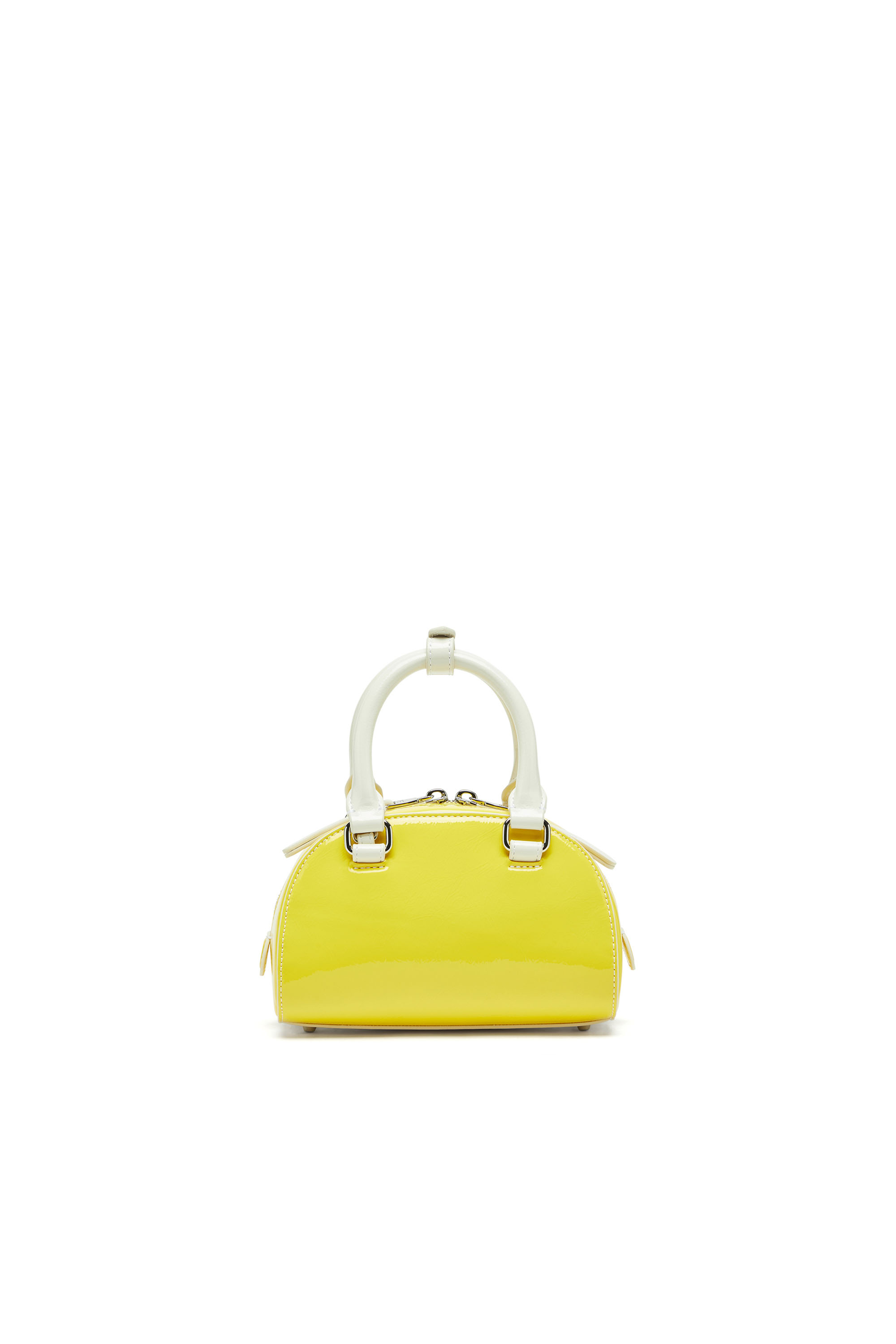 Diesel - 1DR DOME CROSSBODY, 1DR Dome-Mini borsa bowling effetto naplak Donna in Giallo - 2