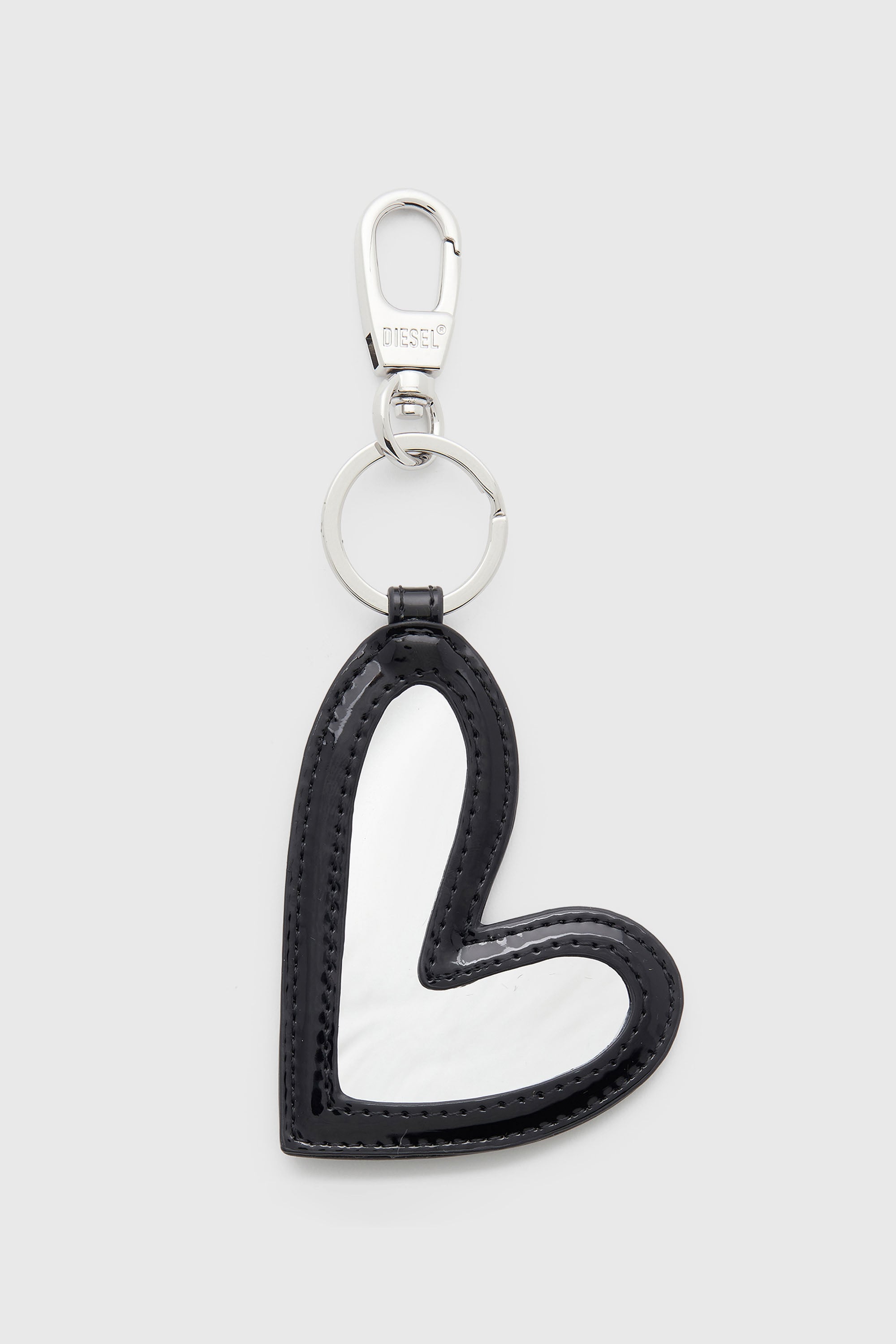 Diesel - PLAY HEART MIRROR, Woman's Hear-shape charm with glossy finish in Black - 2