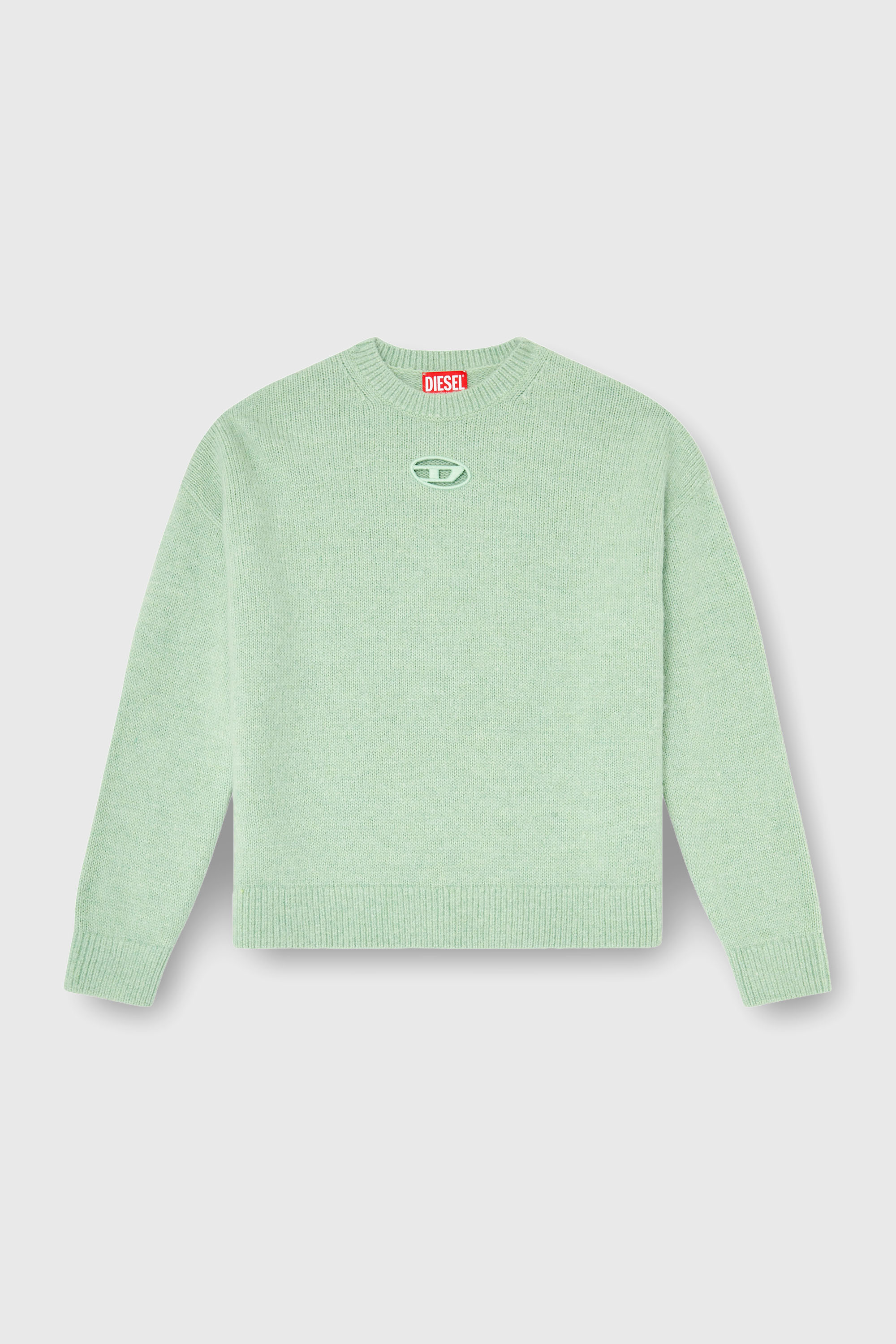Diesel - M-AREETA, Woman's Jumper in wool and alpaca blend in Water Green - 1