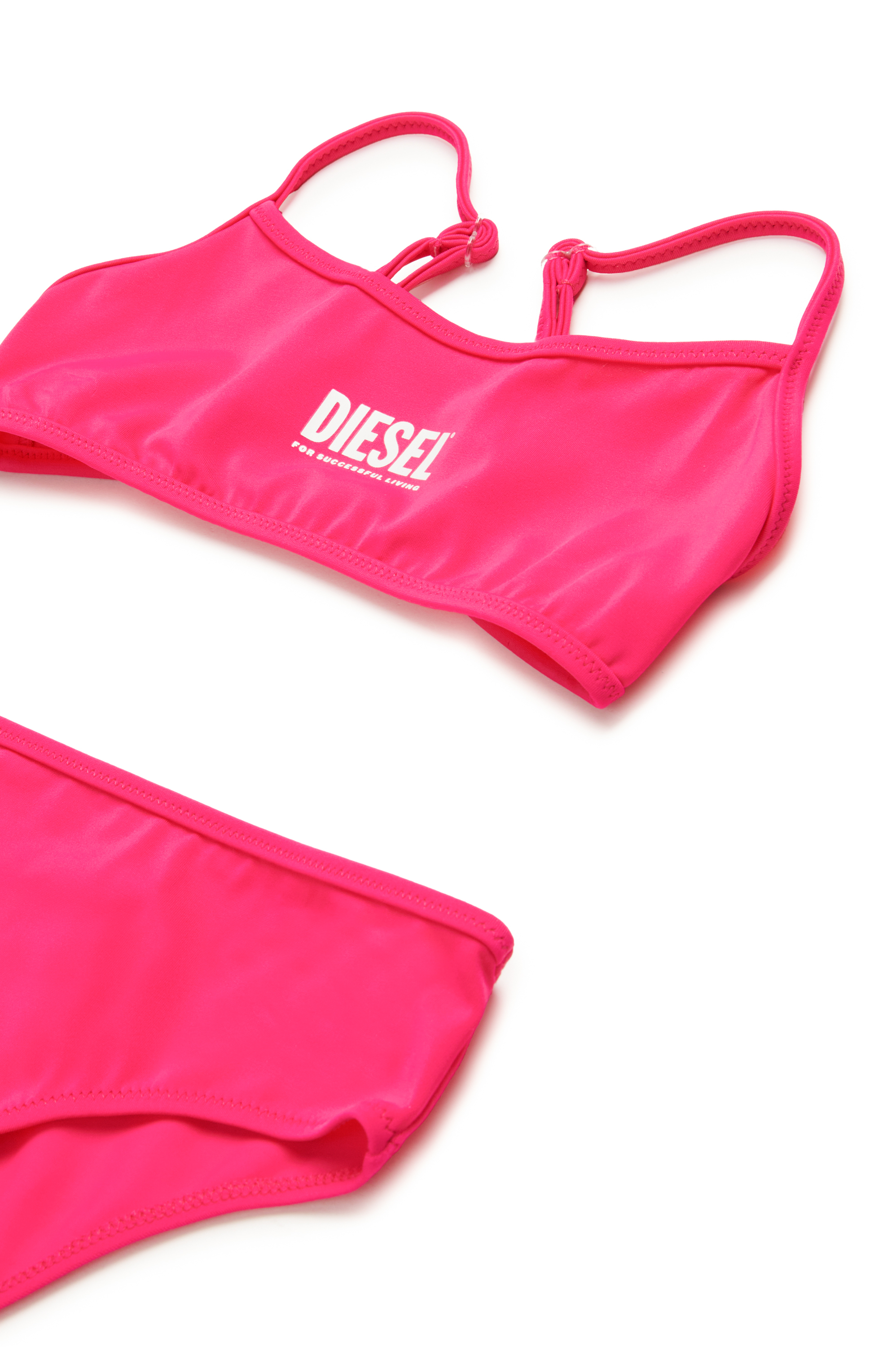 Diesel - MNALAX, Bikini con logo stampato Donna in Rosa - 3
