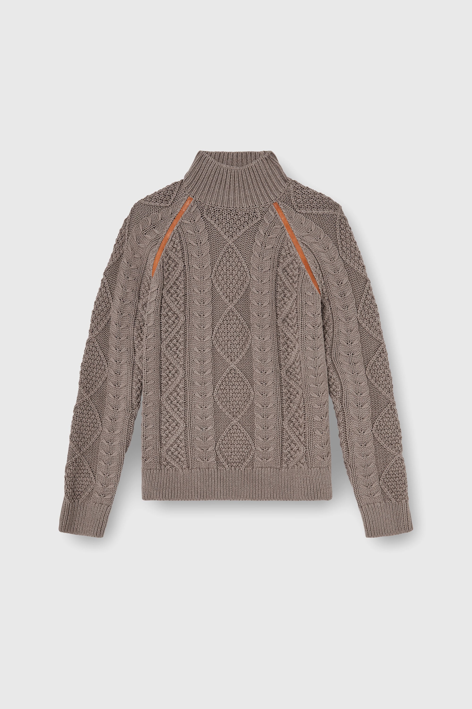 Diesel - K-INOME, Dolcevita in maglia a trecce Uomo in Grigio - 2
