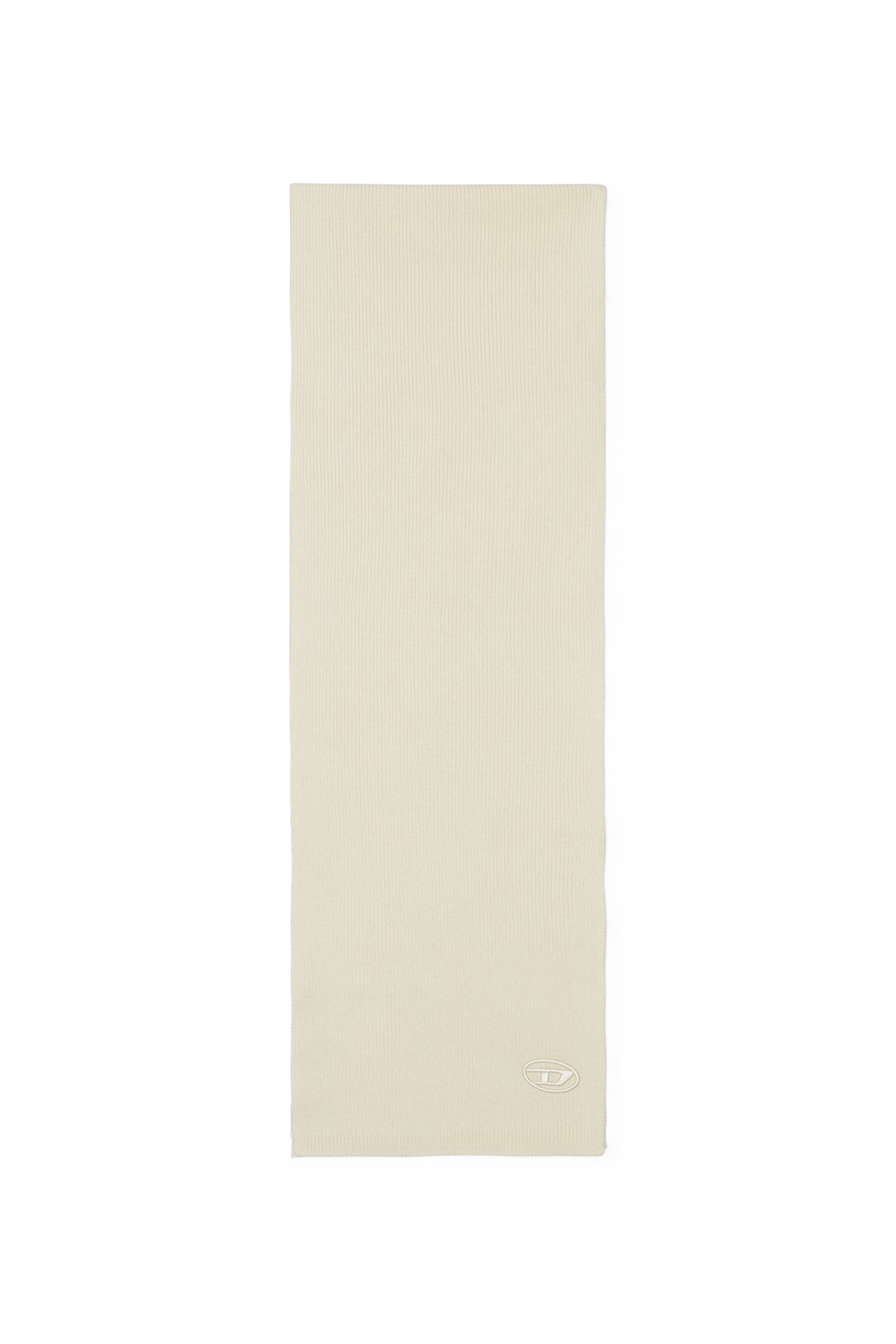 Diesel - K-CODER SCARF, Sciarpa a costine in misto lana Unisex in Bianco - 2