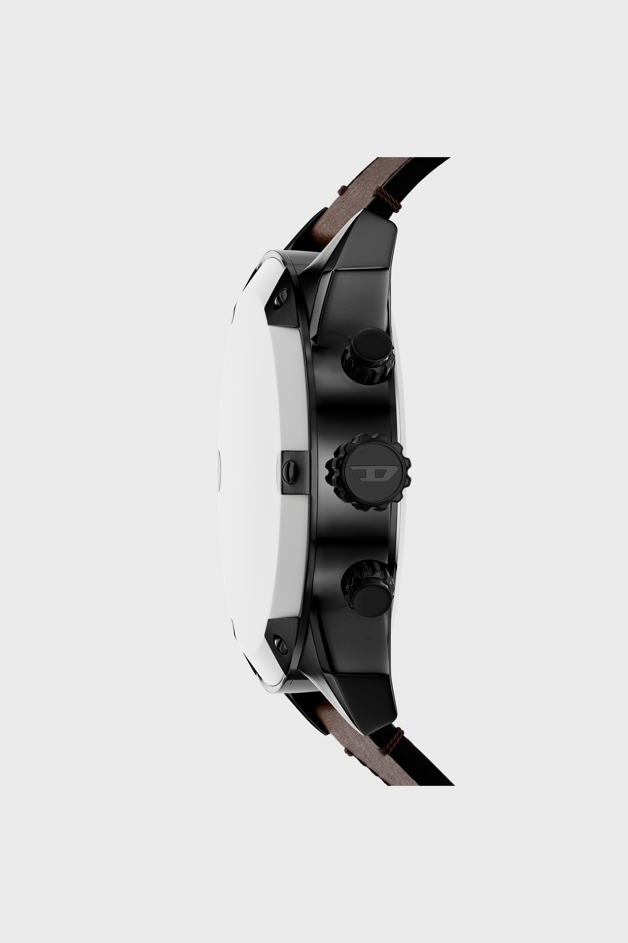 Diesel - DZ4735 WATCH, Orologio Spiked con cinturino in pelle marrone Uomo in Marrone - 2