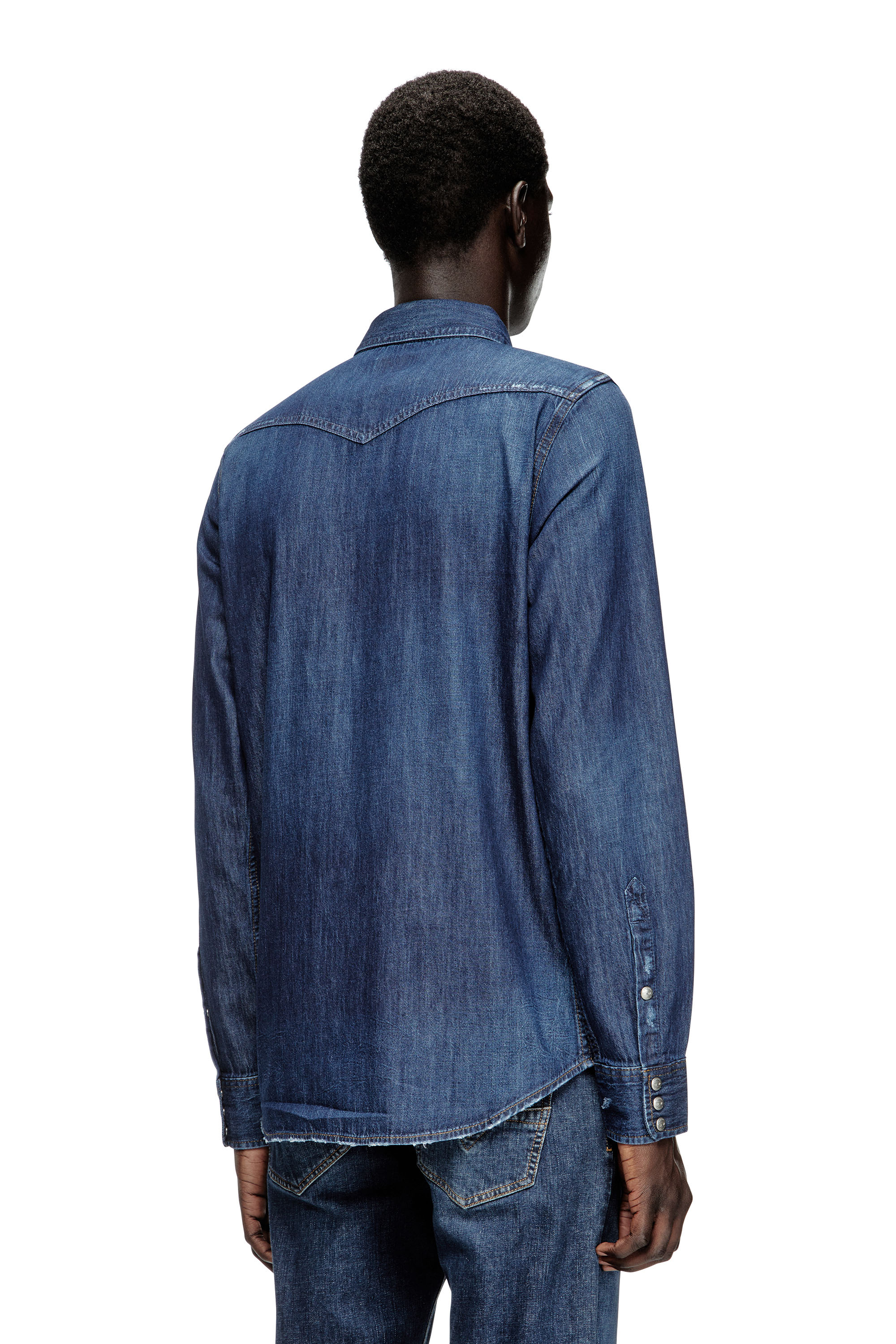 Diesel - D-VEGA, Overshirt in denim Uomo in Blu - 4