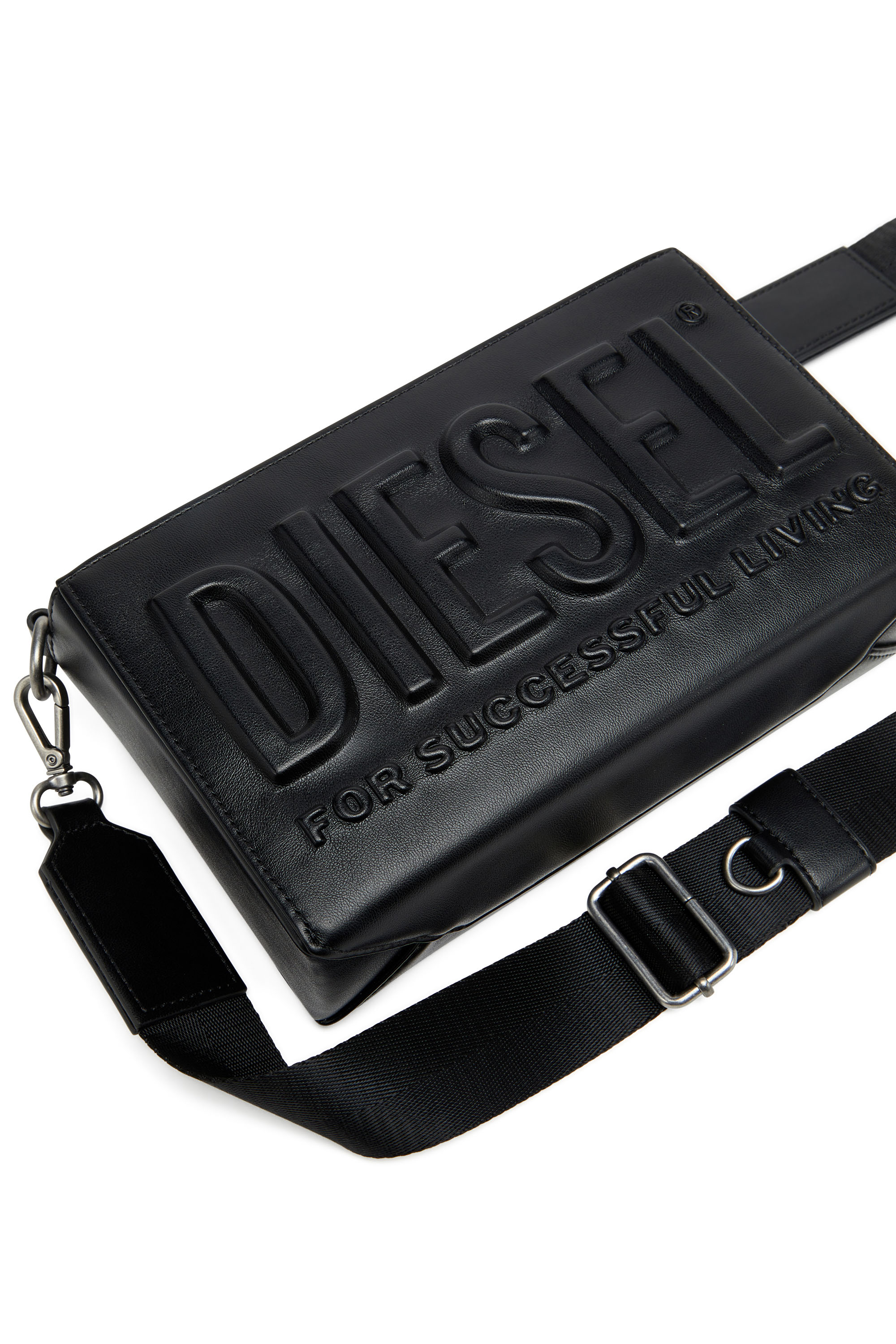 Diesel - DSL 3D CAMERA BAG, Dsl 3D-Camera bag in PU con logo 3D Uomo in Nero - 5