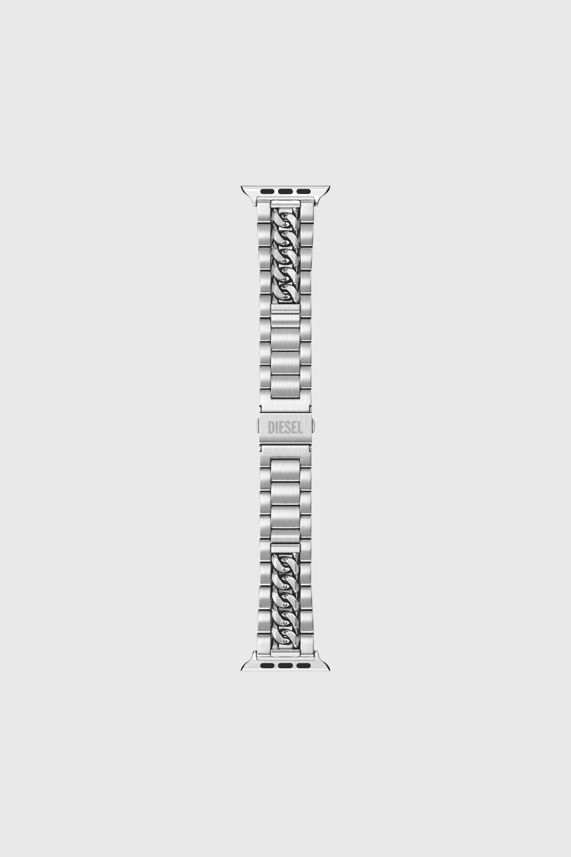 Diesel - DSS027 WATCH, Cinturino in acciaio inox per apple watch&reg;, 38-49mm Uomo in Argento - 1