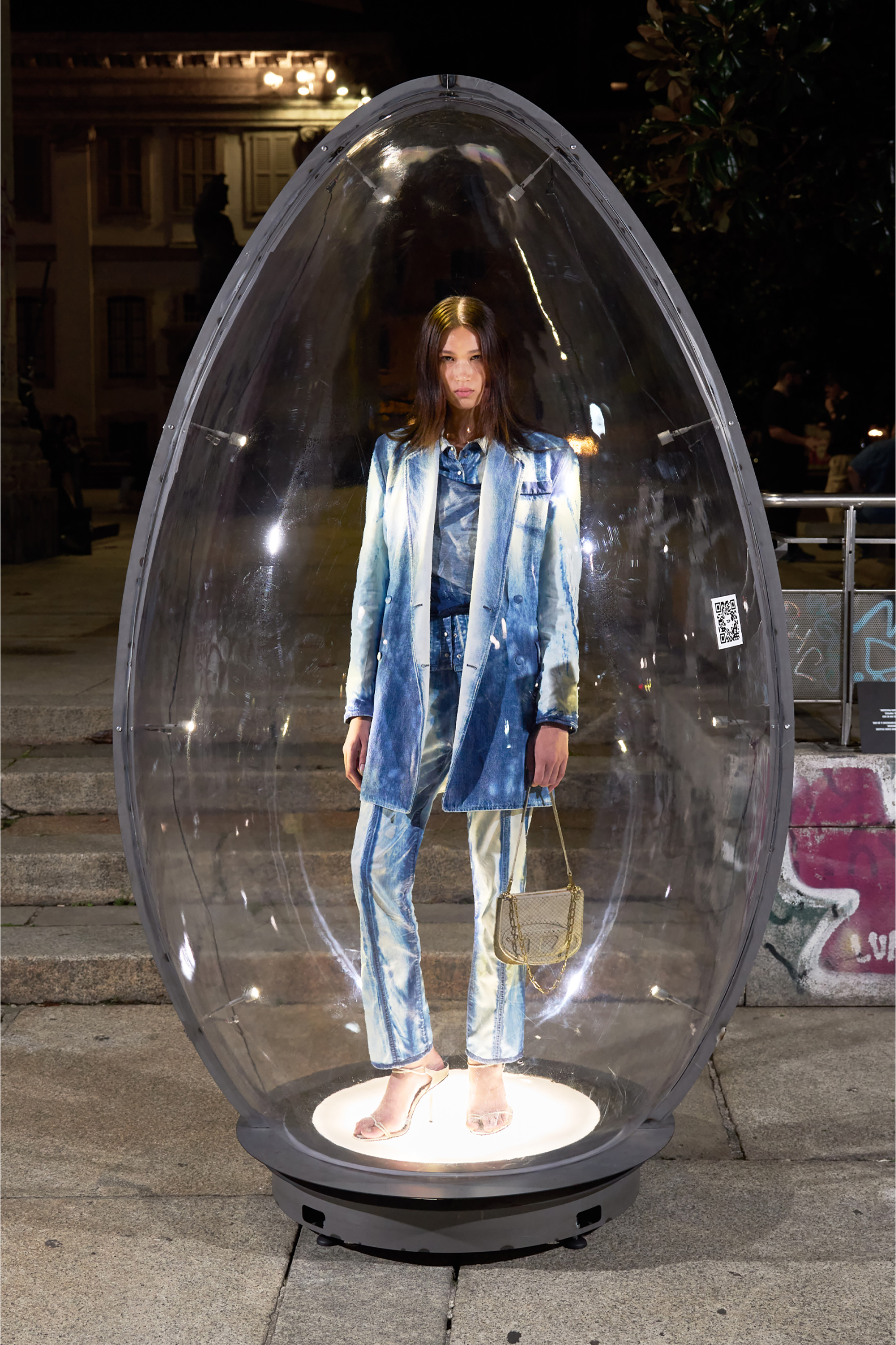 Diesel - DE-LYRIA-FSI, Camicia in denim lyocell effetto X-Ray Donna in Blu - 6