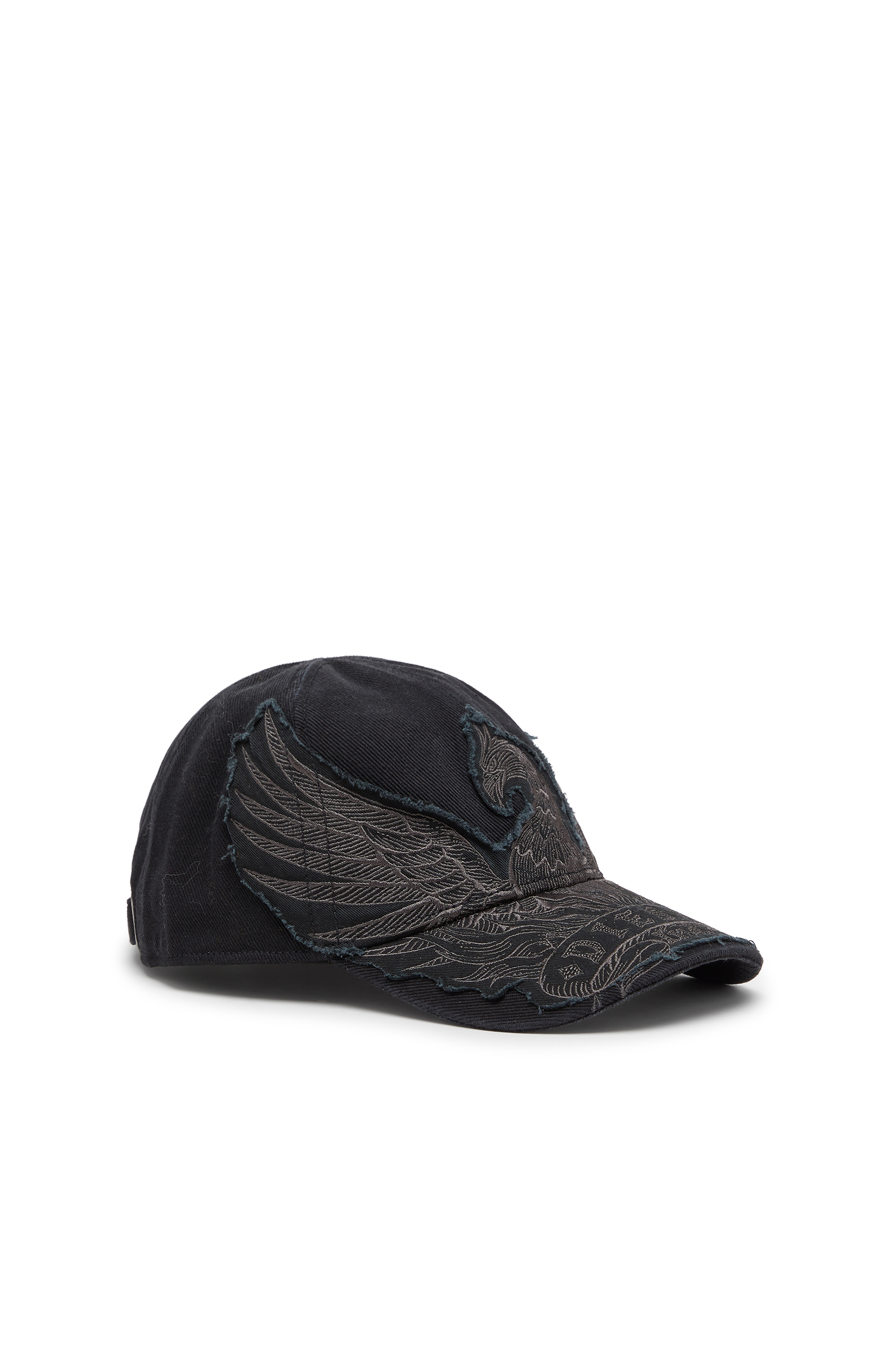 Diesel - C-PHENIX, Cappellino da baseball con ricamo Phoenix Uomo in Nero - 1