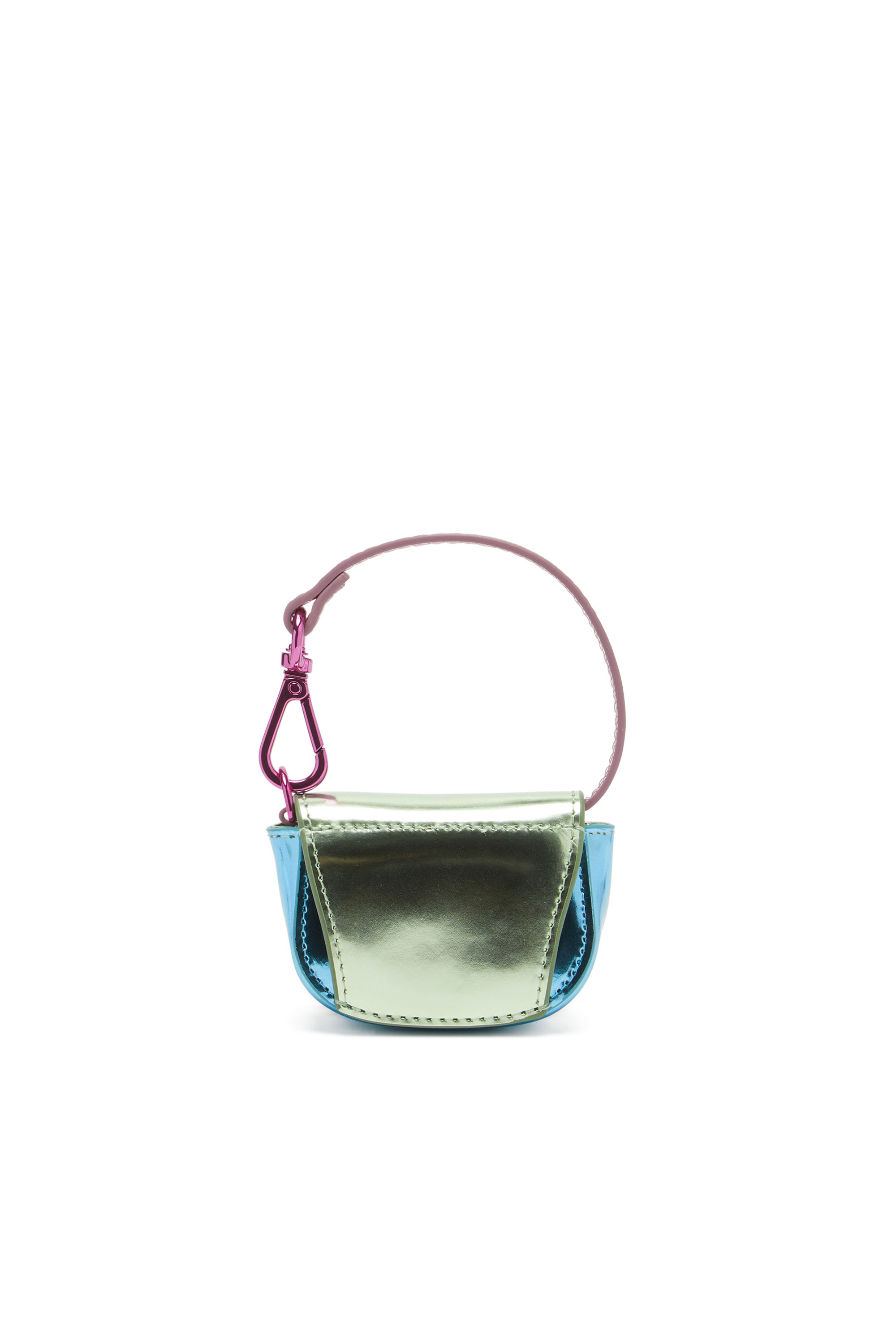 Diesel - 1DR XXS, Donna Iconico bag charm in pelle specchiata in Verde - Image 3