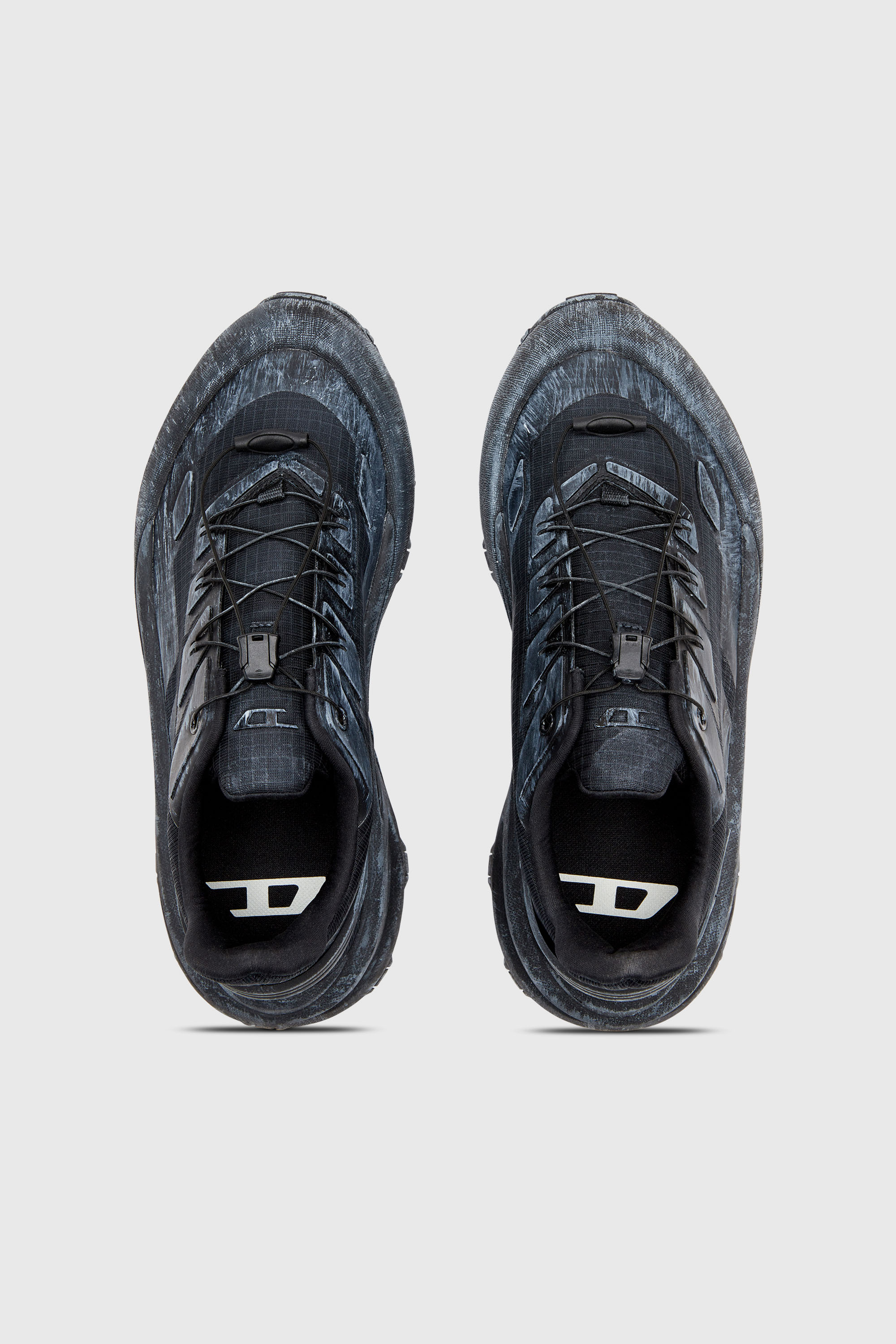 Diesel - D-CAGE RUNNER, D-Cage-Sneaker in ripstop distressed Uomo in Nero - 4