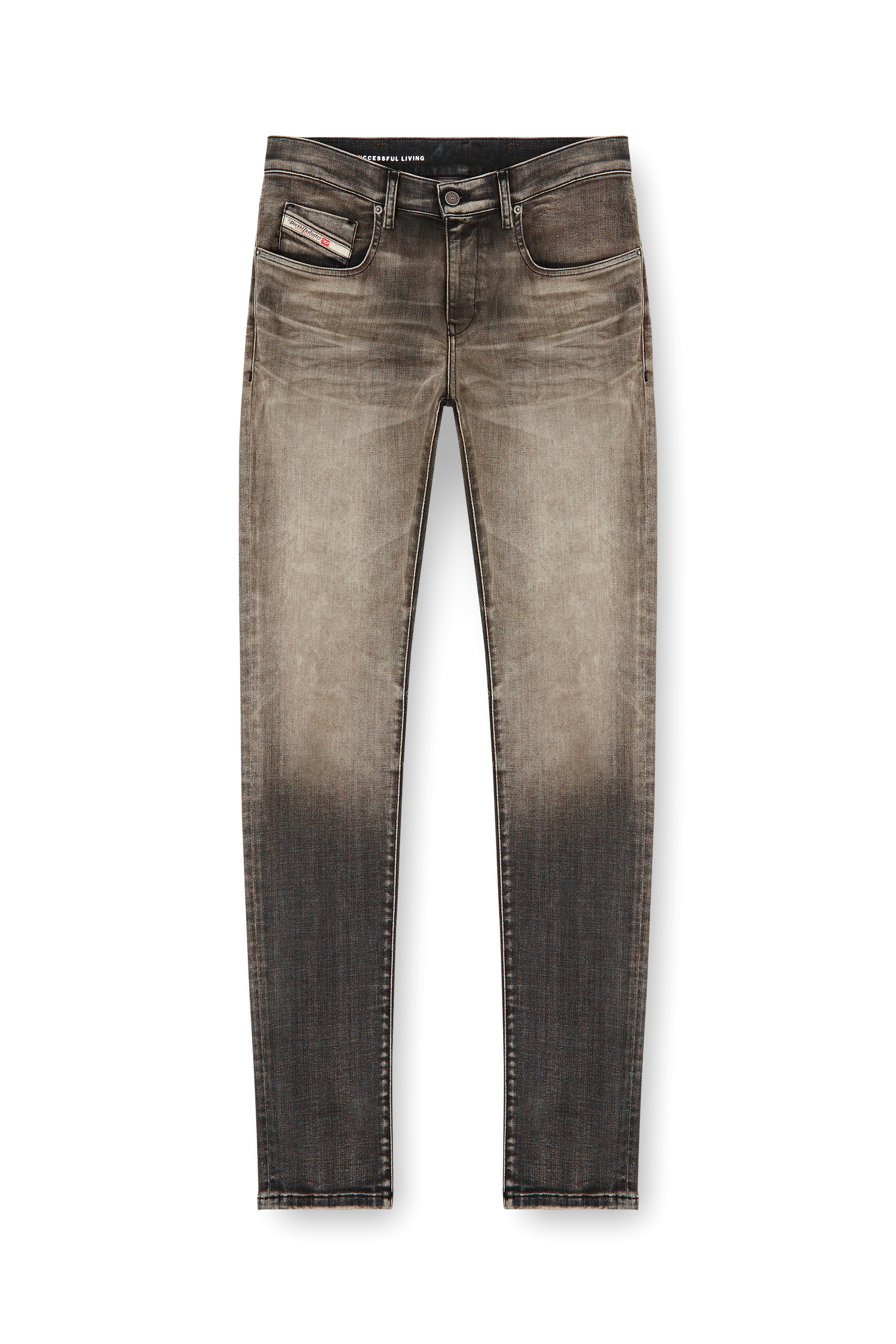 Diesel - Slim Jeans 2019 D-Strukt 09L39 Uomo, Grigio Chiaro - Image 3