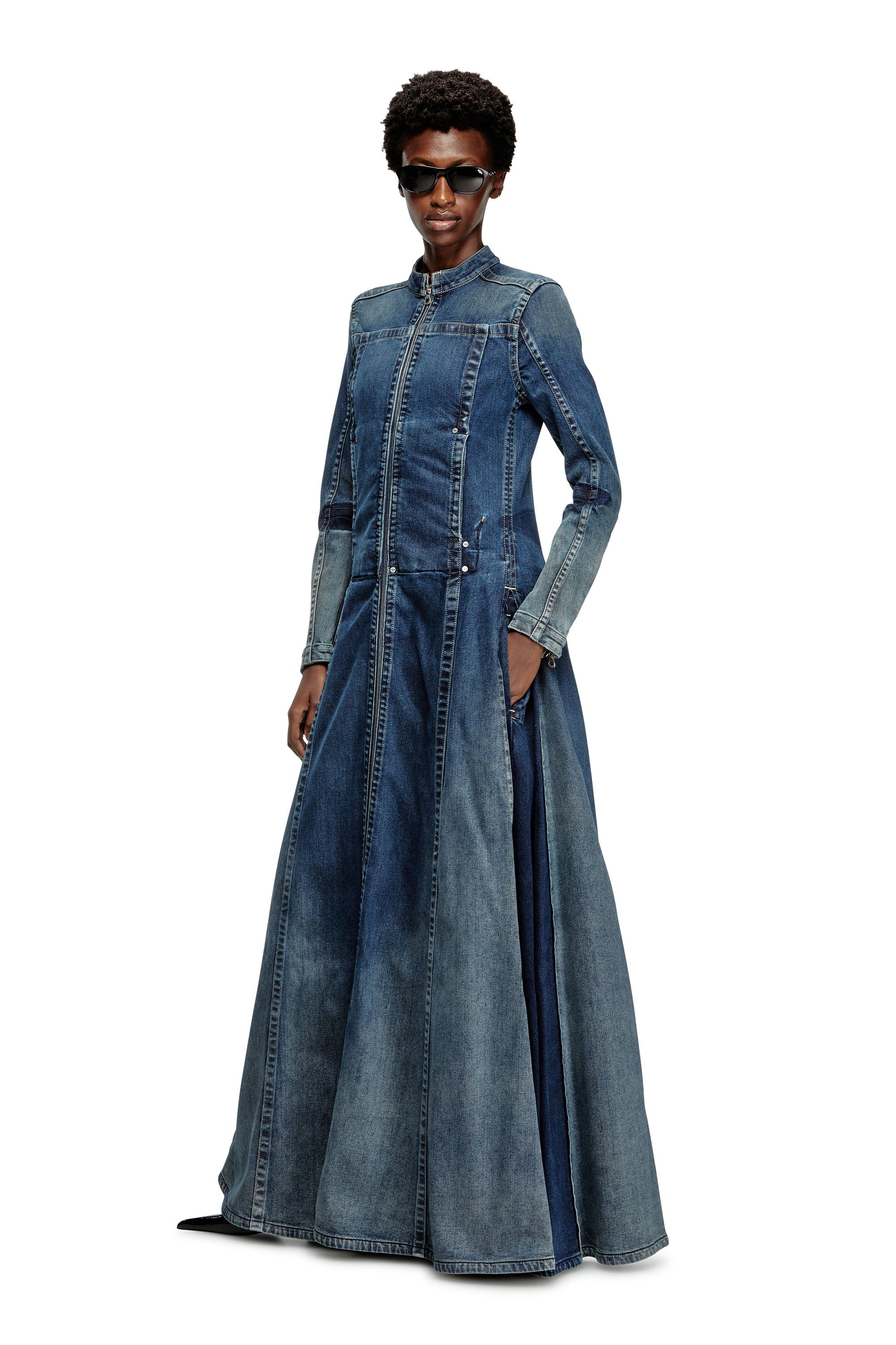 Diesel - DE-RO1-RE-FSG, Maxi abito in Rehab denim Donna in ToBeDefined - 2