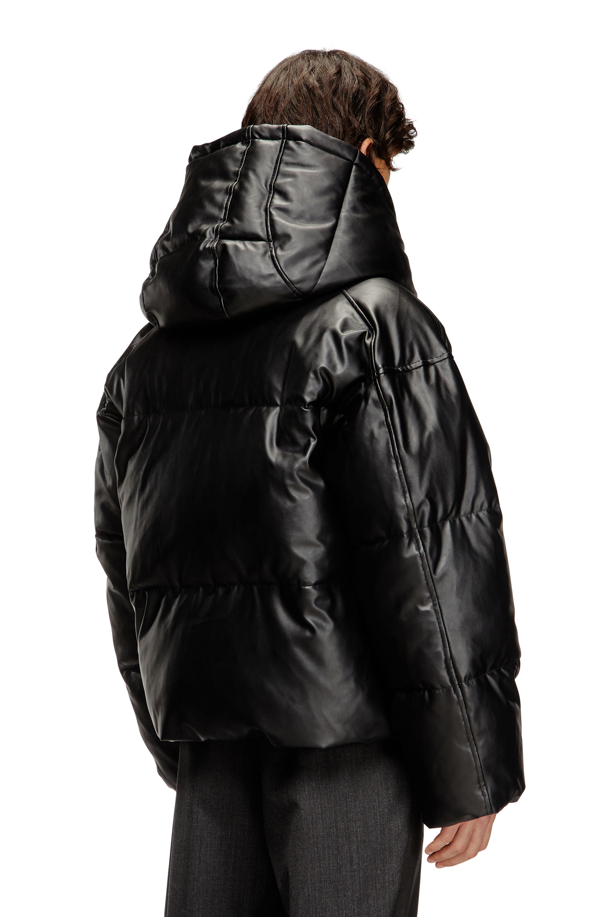 Diesel - W-MYLEY, Giacca imbottita in tessuto coated Uomo in Nero - 4